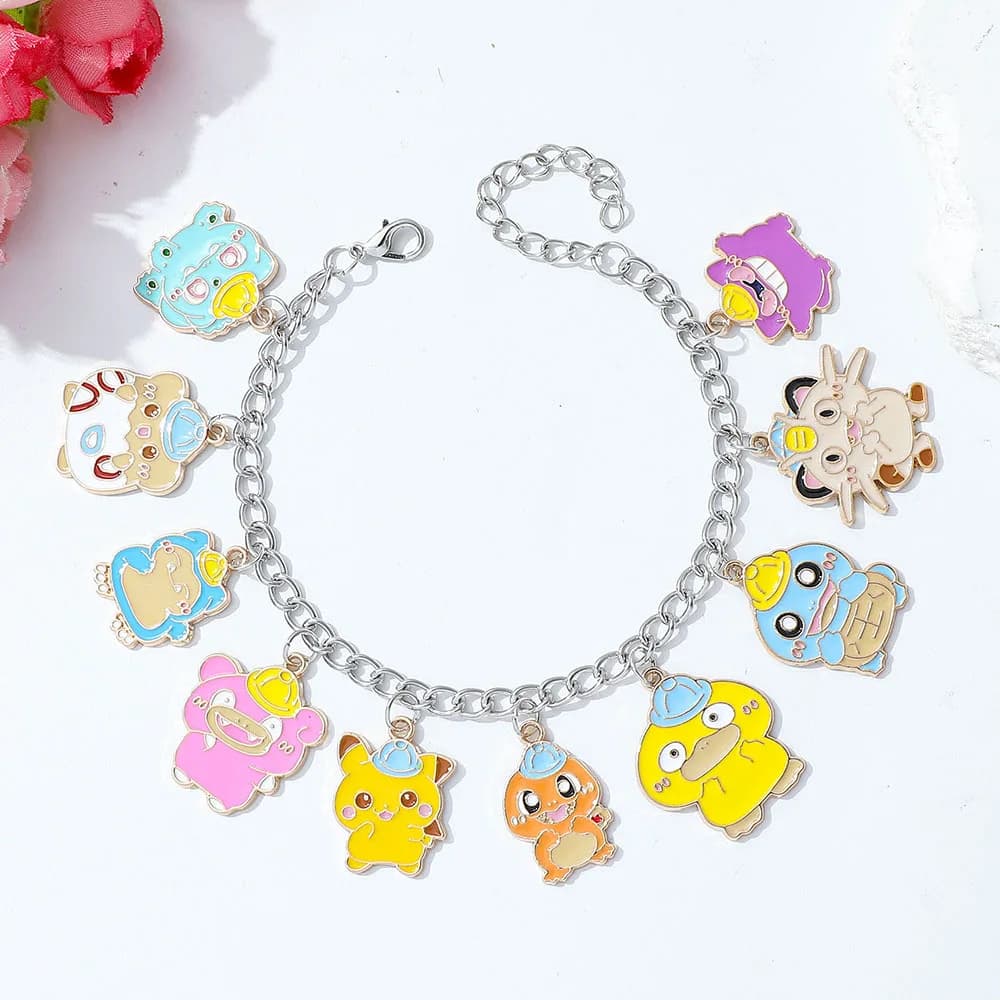 Japanese Anime Cute Cartoon Elf Series Enamel Pendant Bracelet Fashionable Charm Jewelry Suitable for Giving to Fans