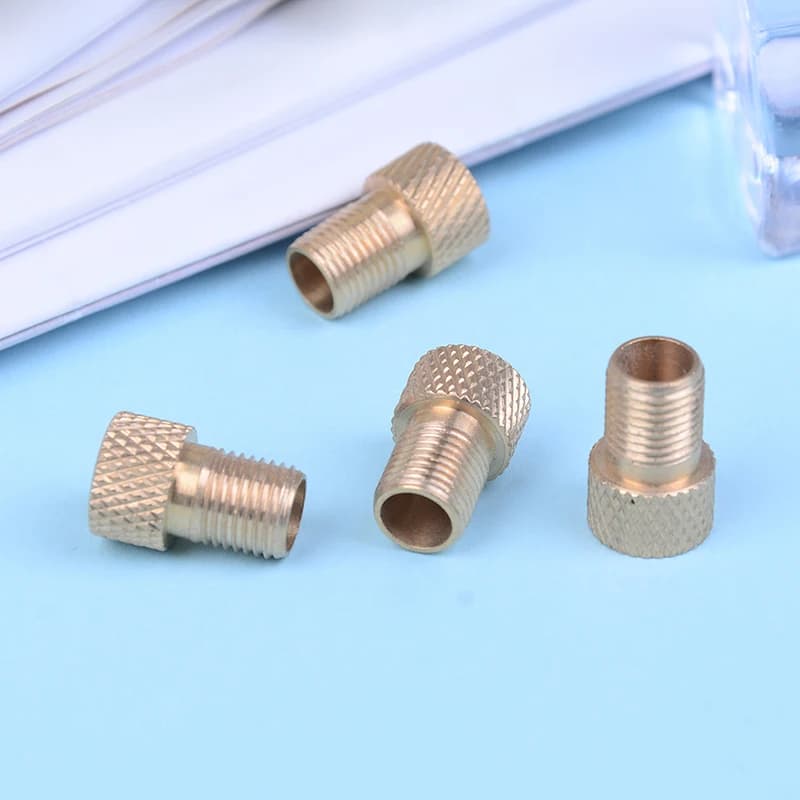 4pcs Bicycle Pump Tire Valve Adapter Convert Tire Presta To Schrader Copper Bike Air Valve Adaptor Wheels Nozzle Cycling Tool