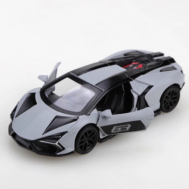 (Corrugated Box) 1/36 Scale, Modern Racing Supercar Style Toy Car, Powerful Spring, Metal Casting, Boy's Toy, the Best Gift.
