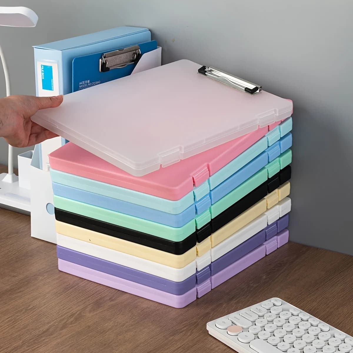 Memo Clip Board A4 File Appunti Box Case A4 File Organizer Archiviazione di file Cartella di file A4 Minimalismo Appunti di scrittura impermeabile