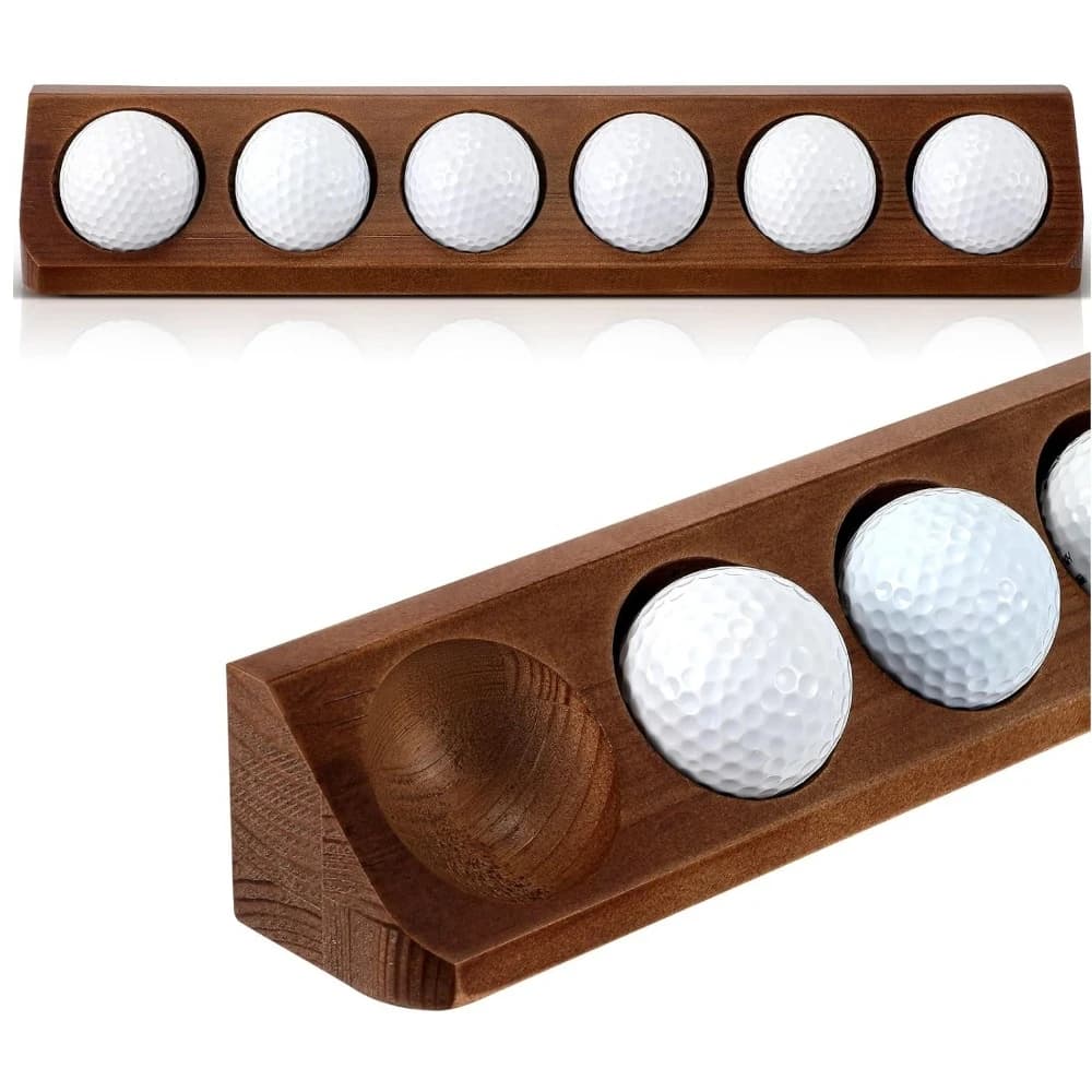 New Wooden Golf Storage Rack 6 Standard Size Creative Golf Ball Display Case Can Wall Mount Storage Box Gifts