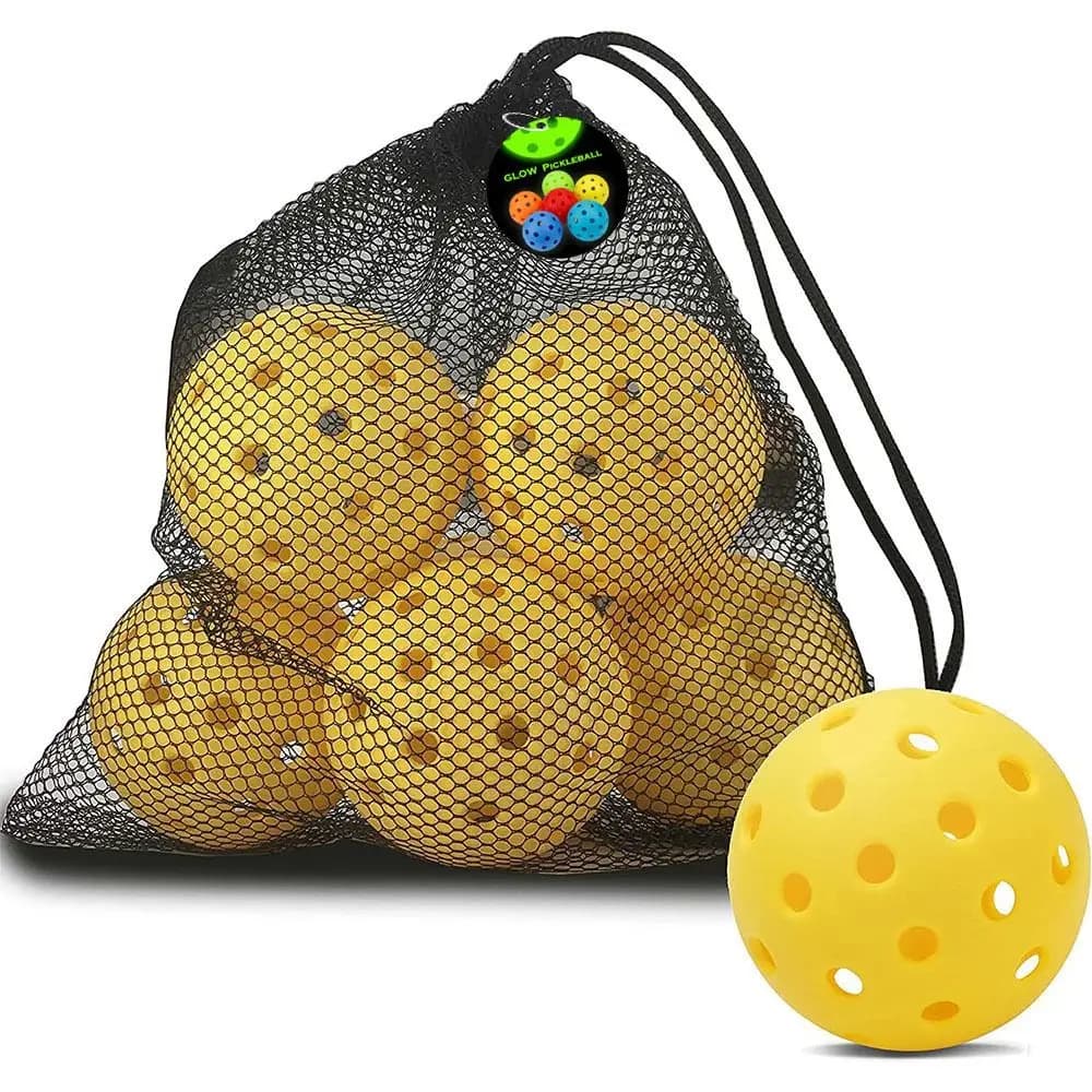 Durevole 74MM 40 fori Pickleball luminoso Multicolor Elastico Seni Tennis Glow in The Dark Palline luminose per interni Utdoor