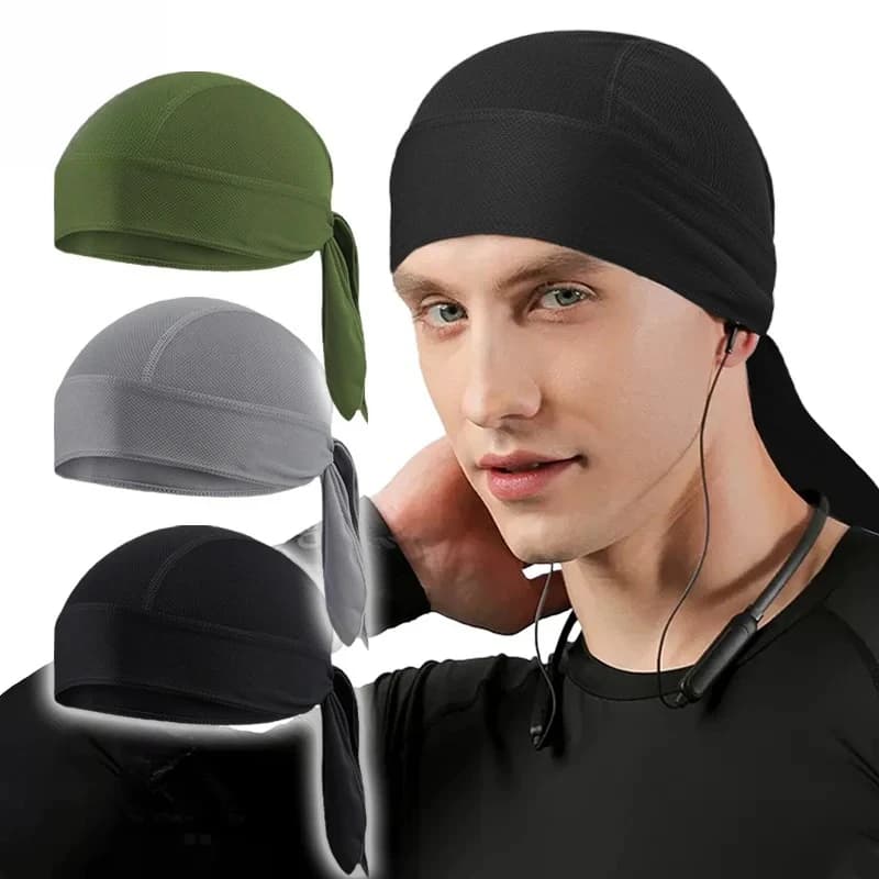 Men's Breathable Pirate Hat for Men's Cycling, Absorbent Band for Helmet, Skull Shape Subcategory