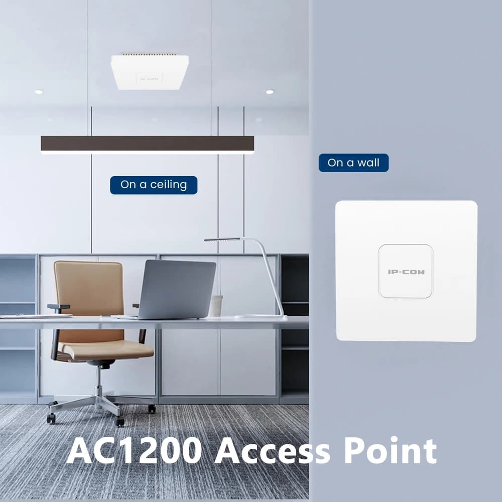 AC1200 Punto di accesso a soffitto dual band Ripetitore Gigabit Wifi PoE Alimentato Punto di accesso in roaming continuo Wifi Mesh AP wireless