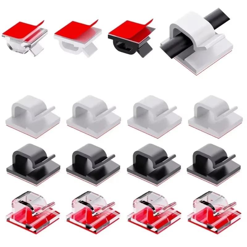 10/30/50pcs Pinze per cavi Organizzatore Flessibile USB Avvolgicavo Gestione Clip di Supporto Per Mouse Cuffia Auricolare Cavo della tastiera
