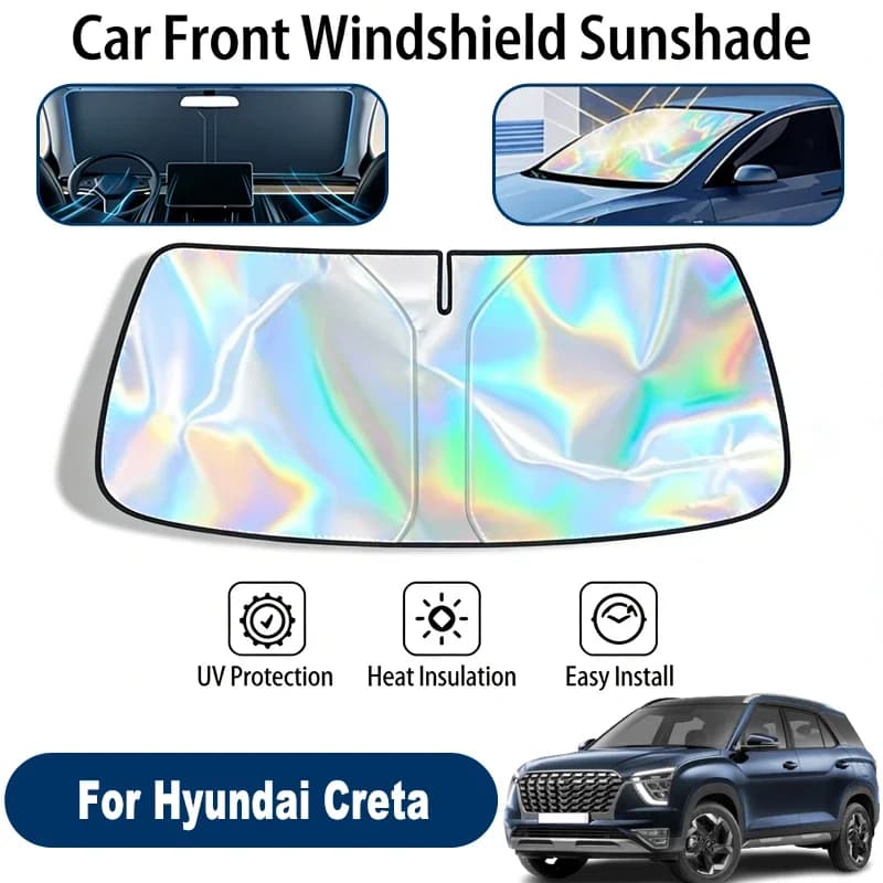 Parasole per Parabrezza Auto, Protezione UV Riflettente per Hyundai Creta GS 2014-2026