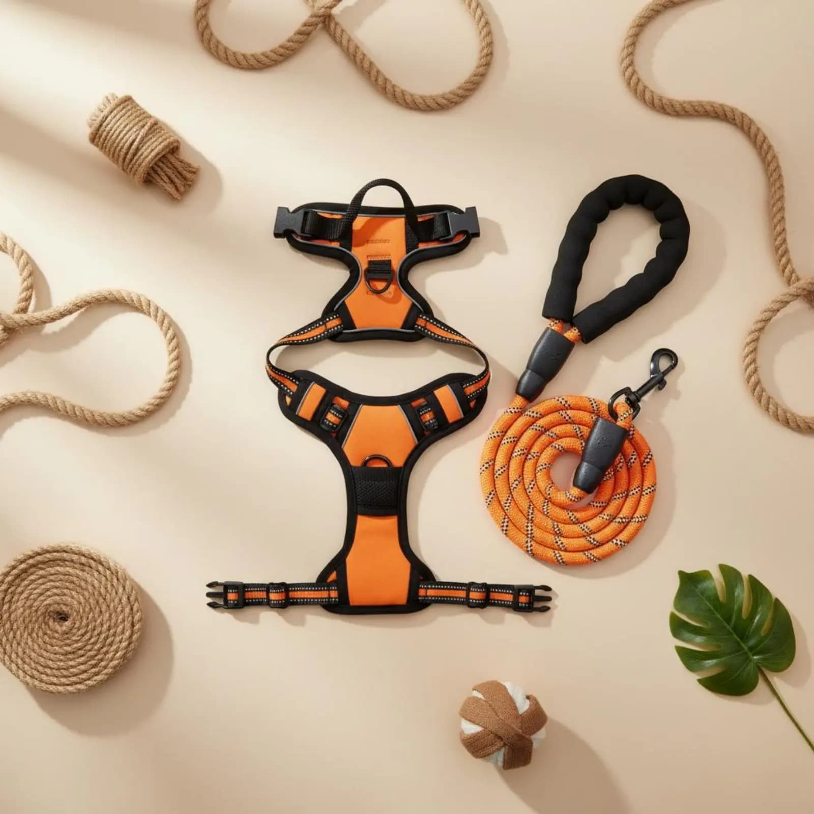 Set Pettorina e Guinzaglio per Cani con Maniglia per Controllo Facile, Pettorina Anti-Trazione, Accessori per Animali Domestici Riflettenti per Addestramento