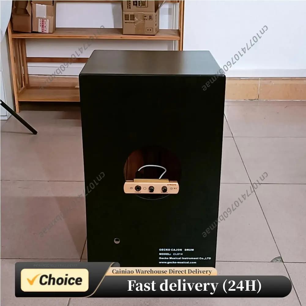 Preamplificatore/Pickup per Cajon con Controllo Tono e Volume, Sistema di Pickup Elettronico per Strumenti Musicali con Jack di Uscita e Microfono
