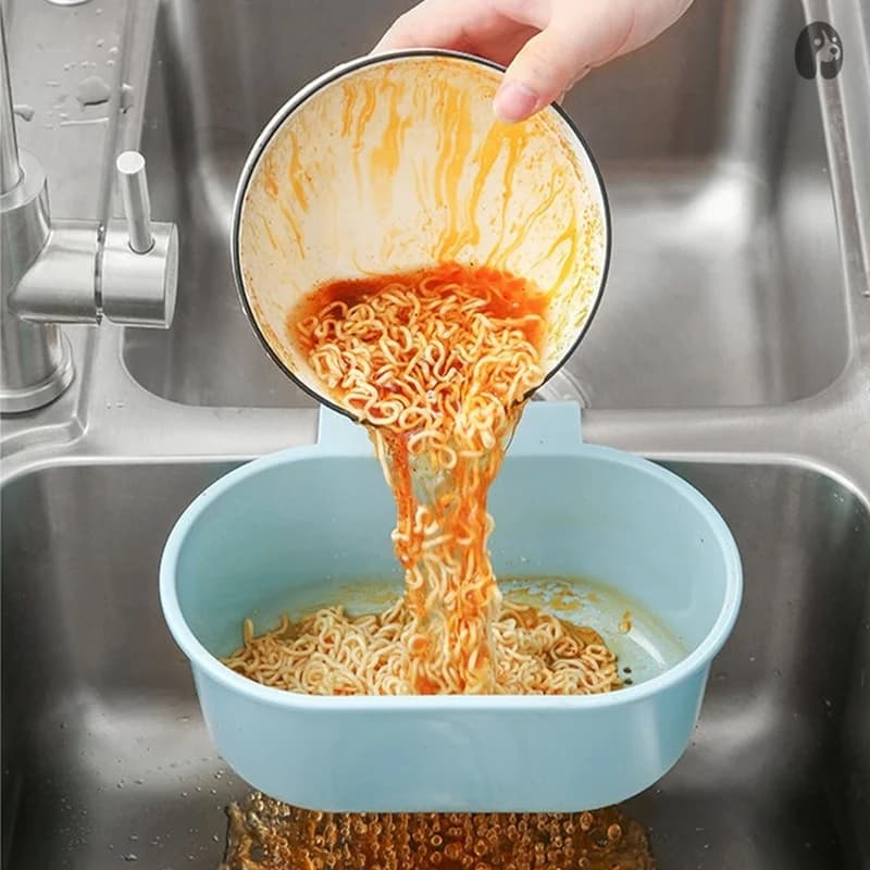 Lavello colino frutta verdura scolapiatti cestello filtro rifiuti cucina spugna appeso cestello portaoggetti mensola da cucina