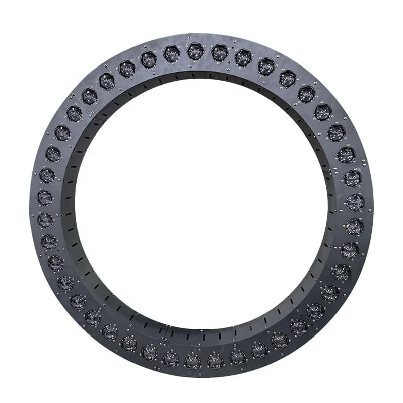 #forSupershow 42x10w Led Circle DMX Winch Stage Kinetic Led Lifting Beam Ring Light For Show Party DJ Disco Bar Nightclub
