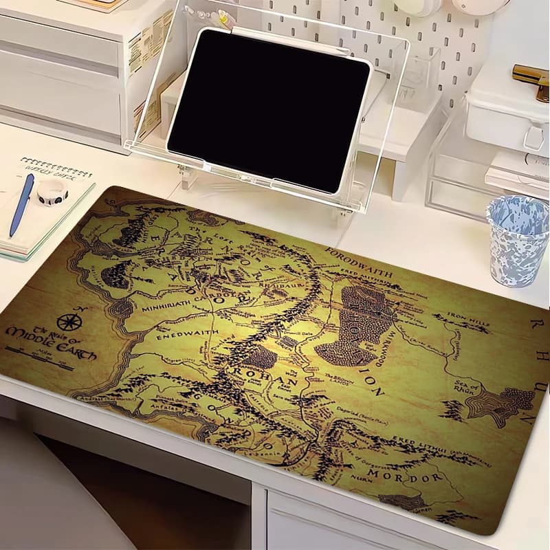 Tappetino per mouse 90x40 cm T-The Lord of the Rings Gamer PC Computer Tappetino da scrivania con stampa HD Tappetino per tastiera Accessori da gioco Anime Tappetino per mouse
