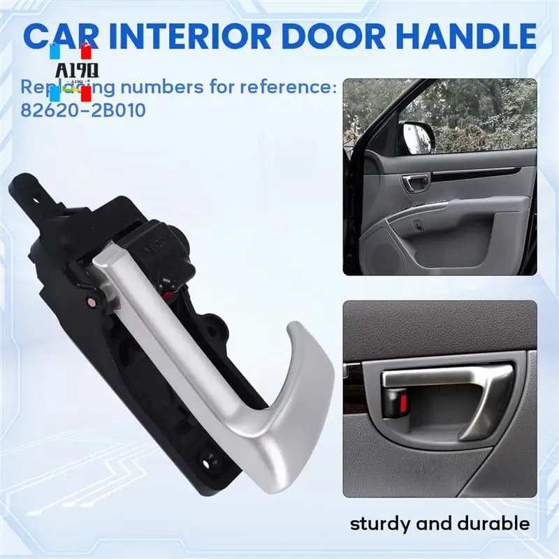 A19Q-Maniglia interna per porta interna laterale anteriore o posteriore per Hyundai Santa Fe 2007-2012 con pomello nero