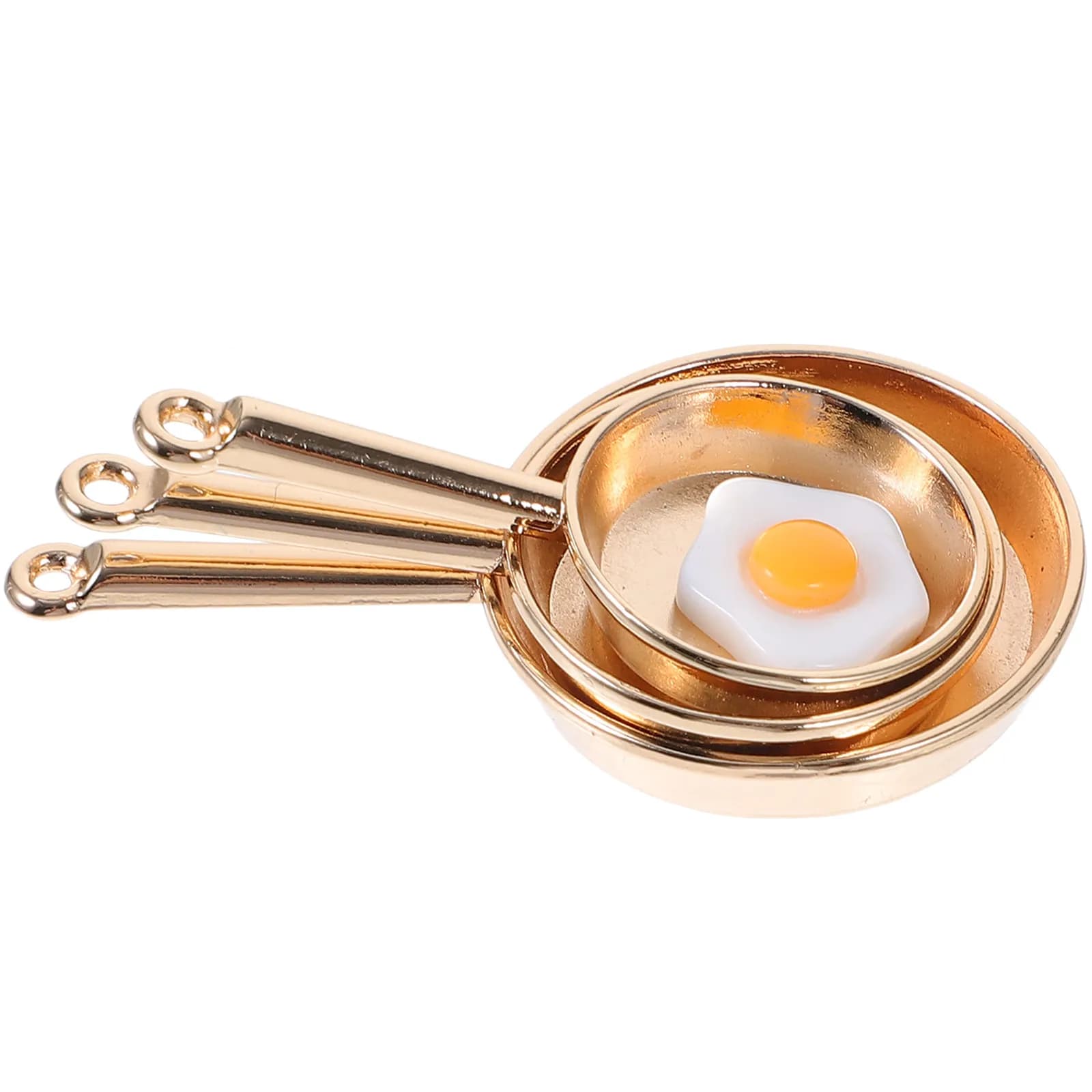 1Set Miniature Frying Pan Iron Flat Pan Smooth Hand Feeling Mini House Cookware Decorative Simulation Pans for Miniature