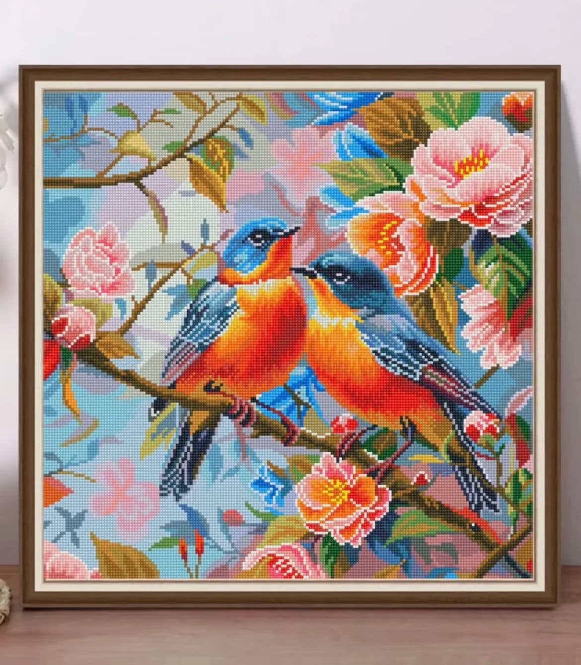 9ct 60x60cm Birds Embroidery DIY Chinese Style Printed Kits Cross Stitch Needlework Sets Home Decor Crafts New