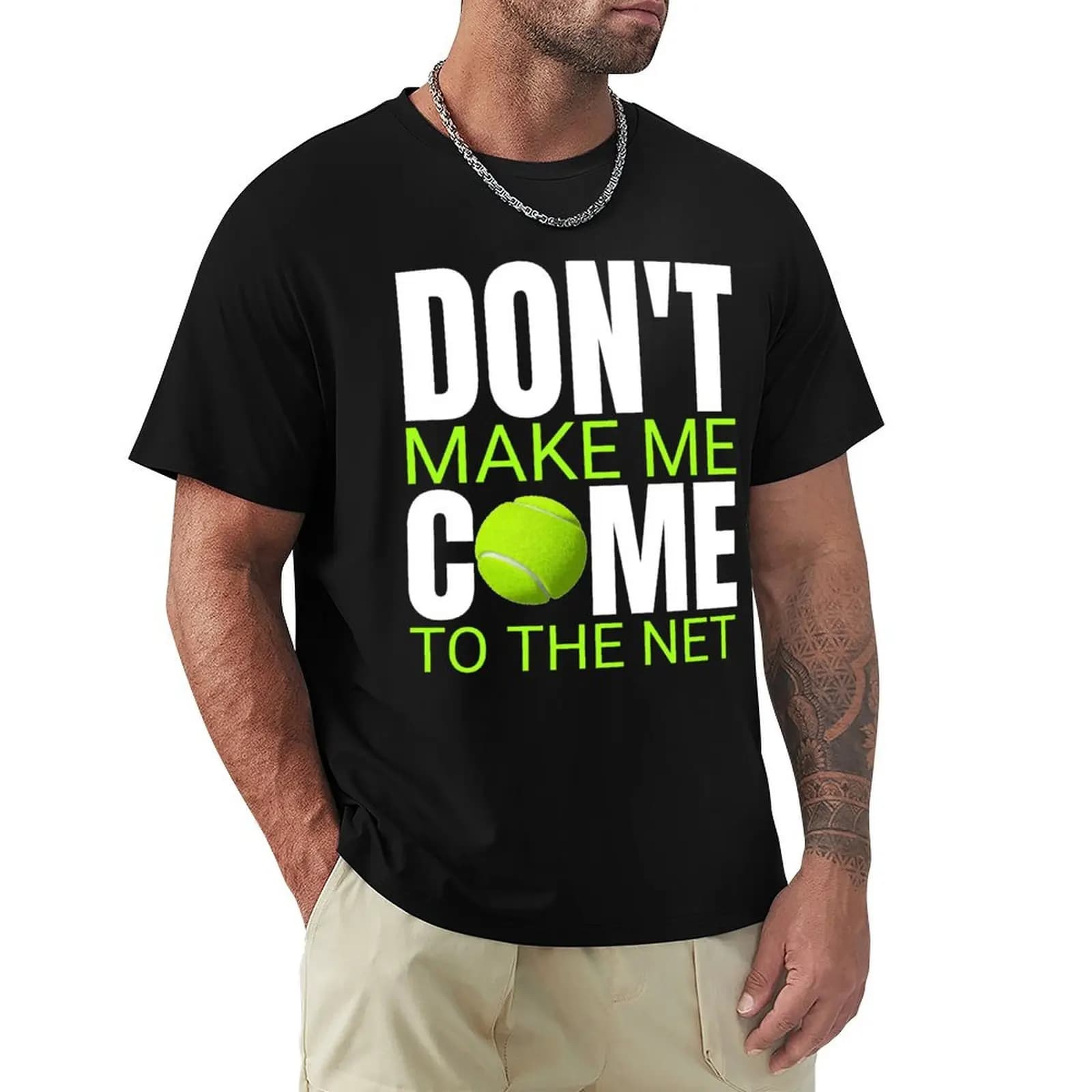 Don't Make Me Come To The Net Funny Tennis Ball Gift T-Shirt Lightweight Running T-Shirt