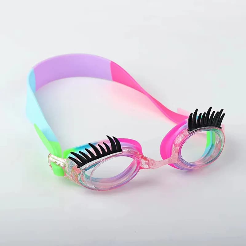 Children's eyelashes Cartoon swimming glasses Silica gel waterproof anti-foging swimming glasses Hd