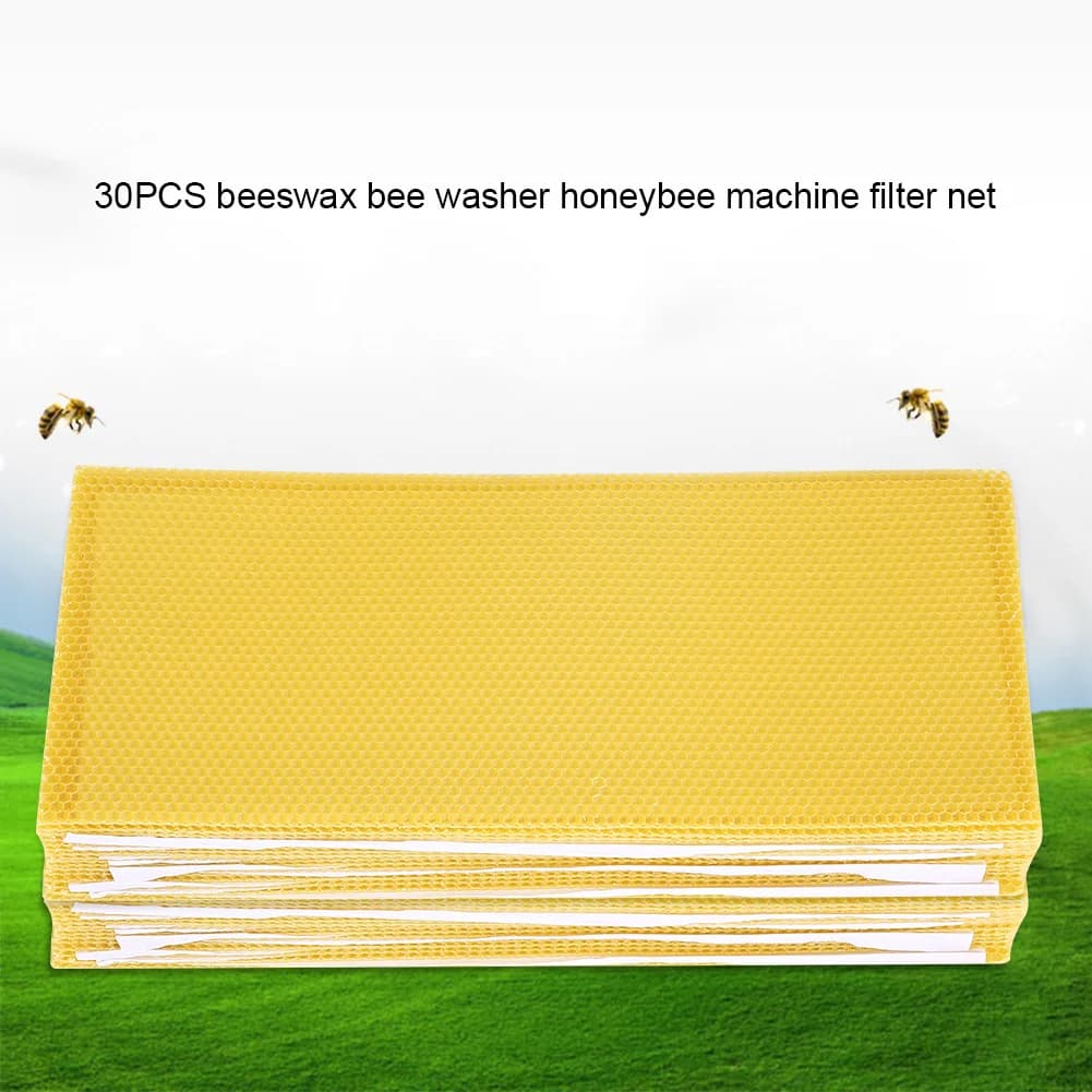 30pcs Honeycomb Wax Honeycomb Beekeeping Nest Box Beeswax Honeycomb Sheets Beekeeper Tools