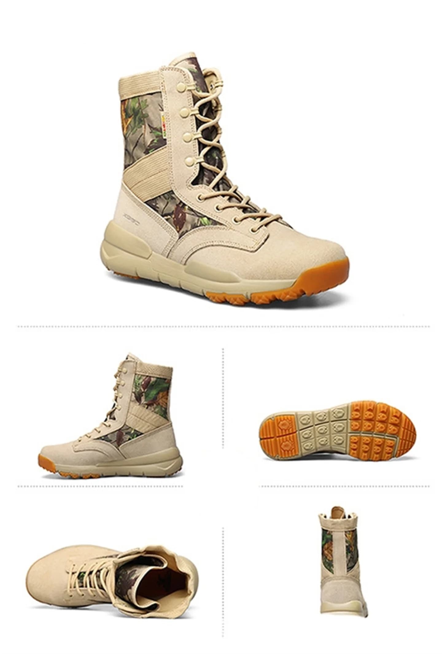 Stivali da caccia mimetici alti Scarpe tattiche traspiranti da uomo Stivali da alpinismo impermeabili resistenti all'usura per escursioni all'aperto