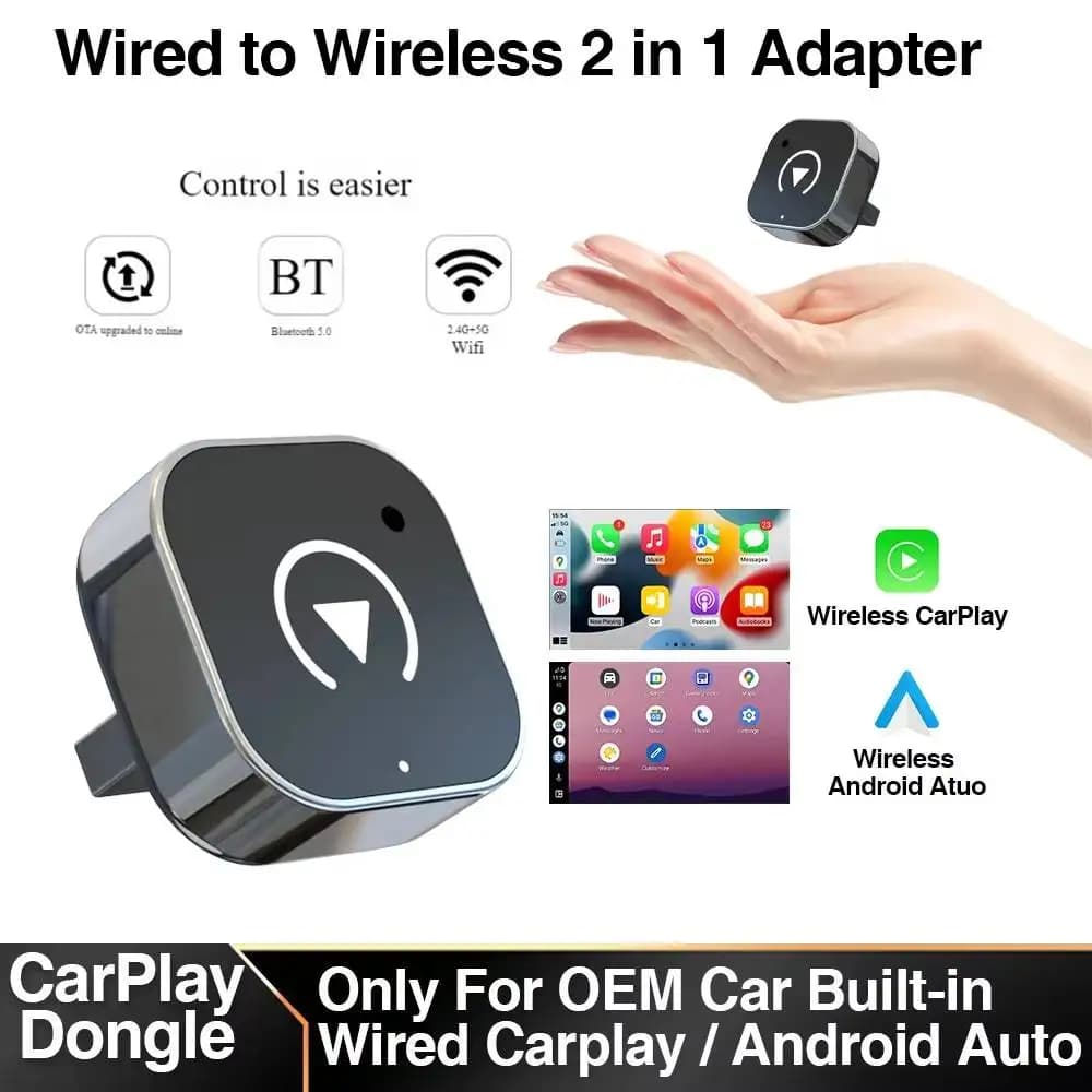 New Wireless CarPlay Android Car Adapter Dongle Smart Mini Box Plug And Play Universal For VW Toyota Nissan Honda Ford Benz