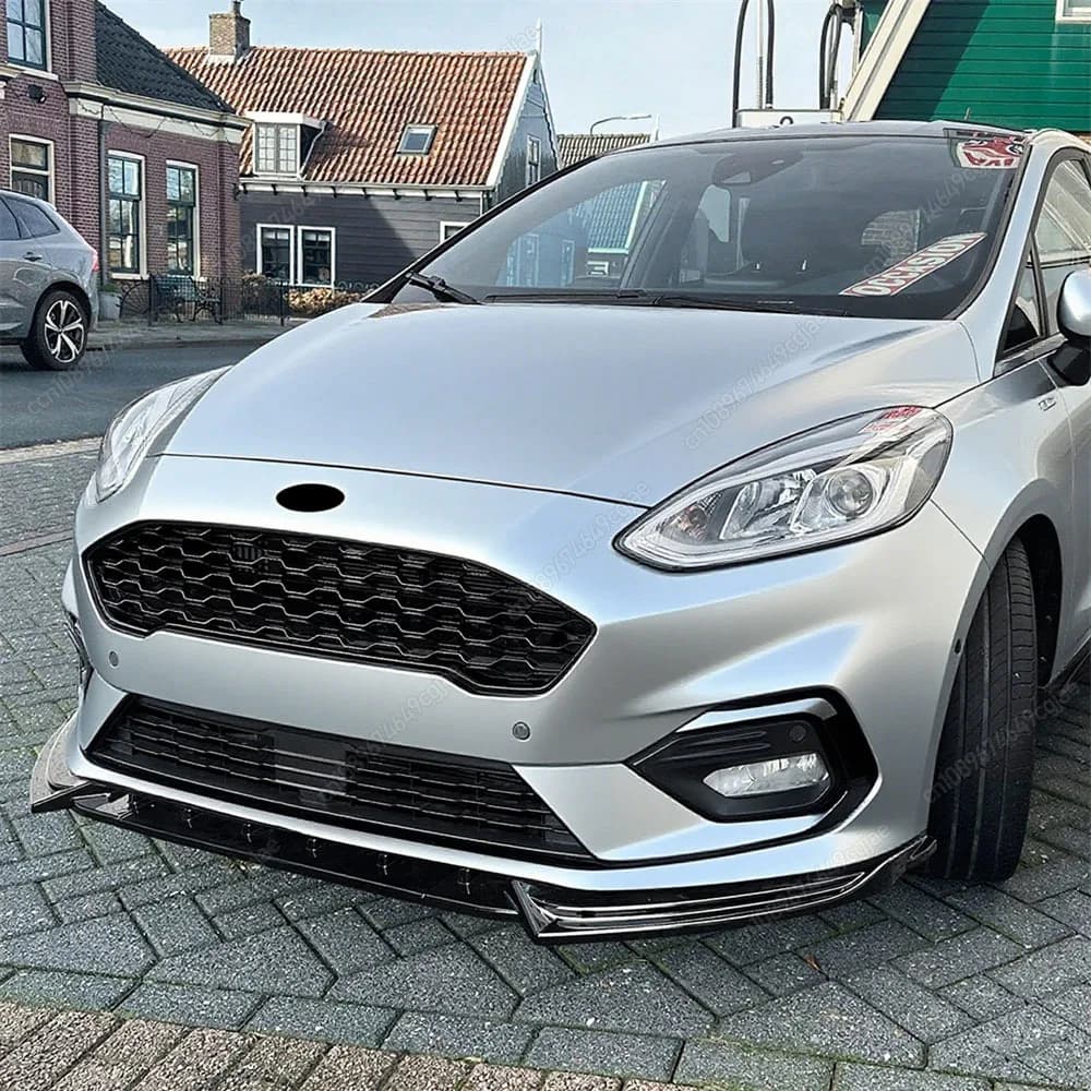 Per Ford Fiesta MK8 ST ST-line Pre-LCI 2017-2021 Auto Paraurti Anteriore Lip Spoiler Splitter Diffusore ABS Gloss Nero Bodykits Tuning