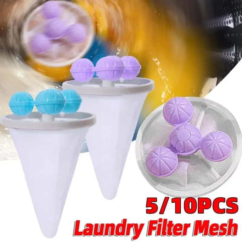 5/10 Pezzi Sacchetto Filtro Galleggiante per Lavatrice Riutilizzabile Rete per Bucato Domestica Raccogli Pelucchi Galleggiante Strumenti di Pulizia