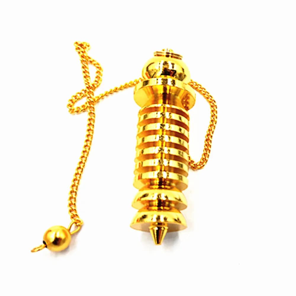 SongLong Fortune Telling Healing Pyramid Spiritual Reiki divinazione pendoli per rabdomanzia Charms Chakra amuleto Color oro