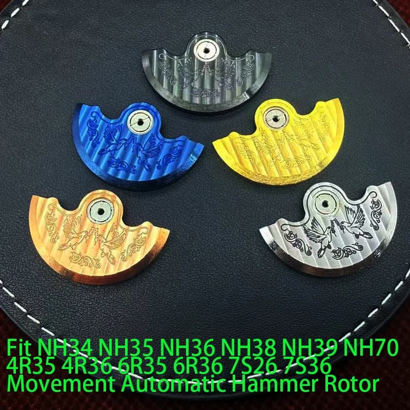 NH35 NH70 Movimento Dragon Icon Martello automatico Rotore Adatto NH36 NH38 7S 4R Movimento Pendolo Peso Orologio Parte di riparazione meccanica