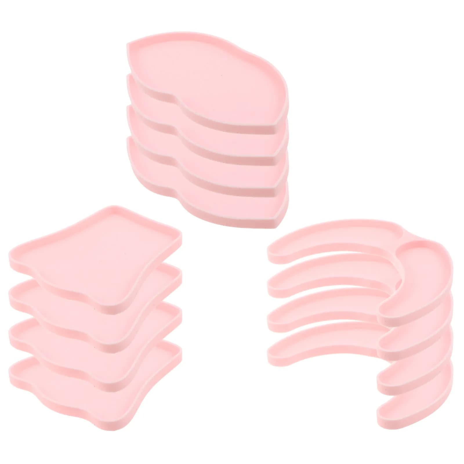 4Sets Plastic Facial Mask Making Tray Mold Reusable Washable Seaweed Mud Face Mold for Eyes Lip Nose Home Beauty