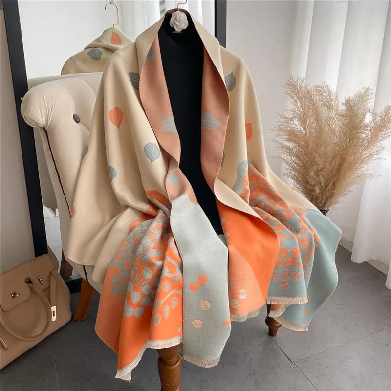 Women's Leave Scarf - Summer office AC Scarf, wrapping neck warmer with warm coat along two in a spring autumn winter
