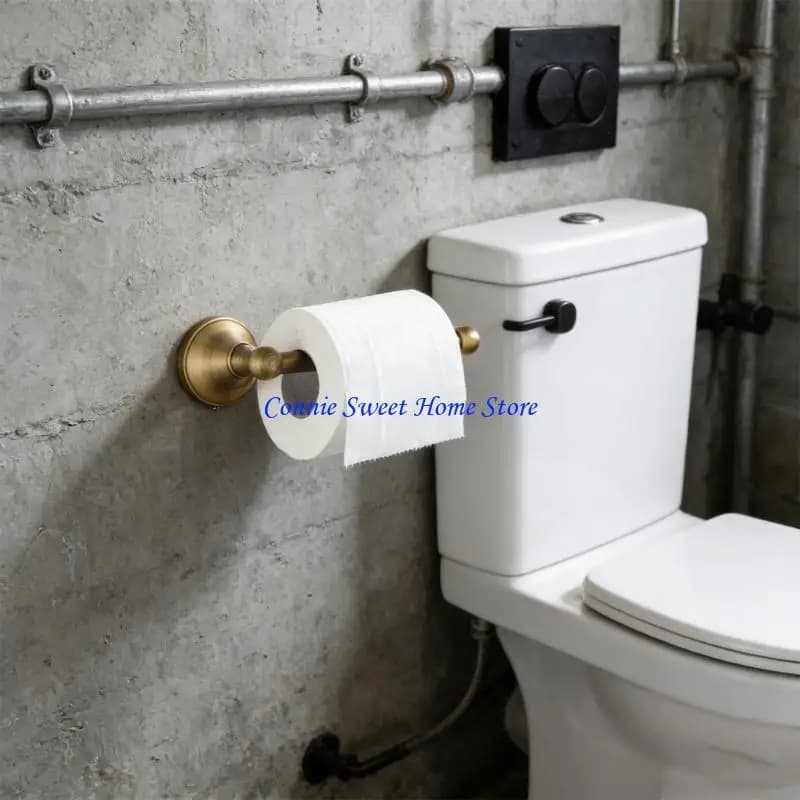 LXAF Bathroom Tissue Roll Holder Storage Rack Wall Mounted Toilet Paper Roll Holder Simple Towel Rack Paper Holder