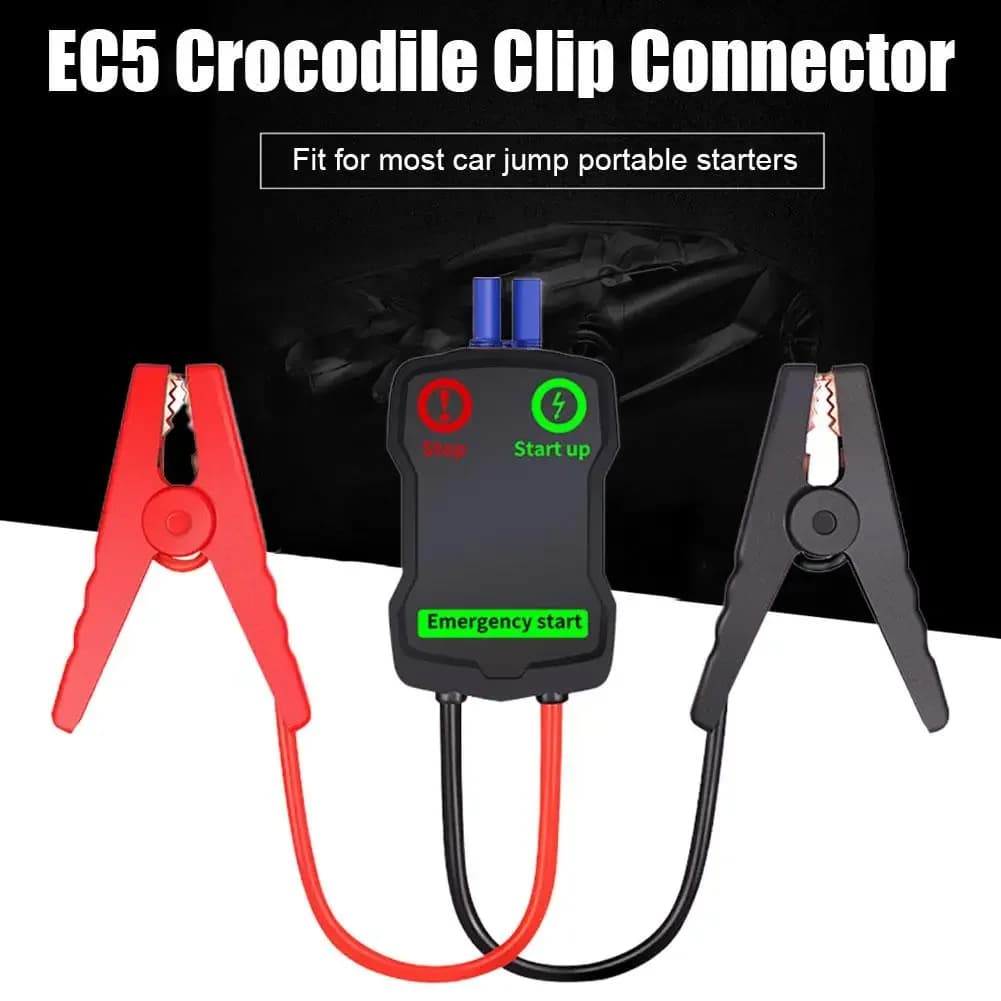 1pc cavo ponticello connettore EC5 morsetto a coccodrillo batteria booster per avviamento di emergenza per auto con connettore EC5