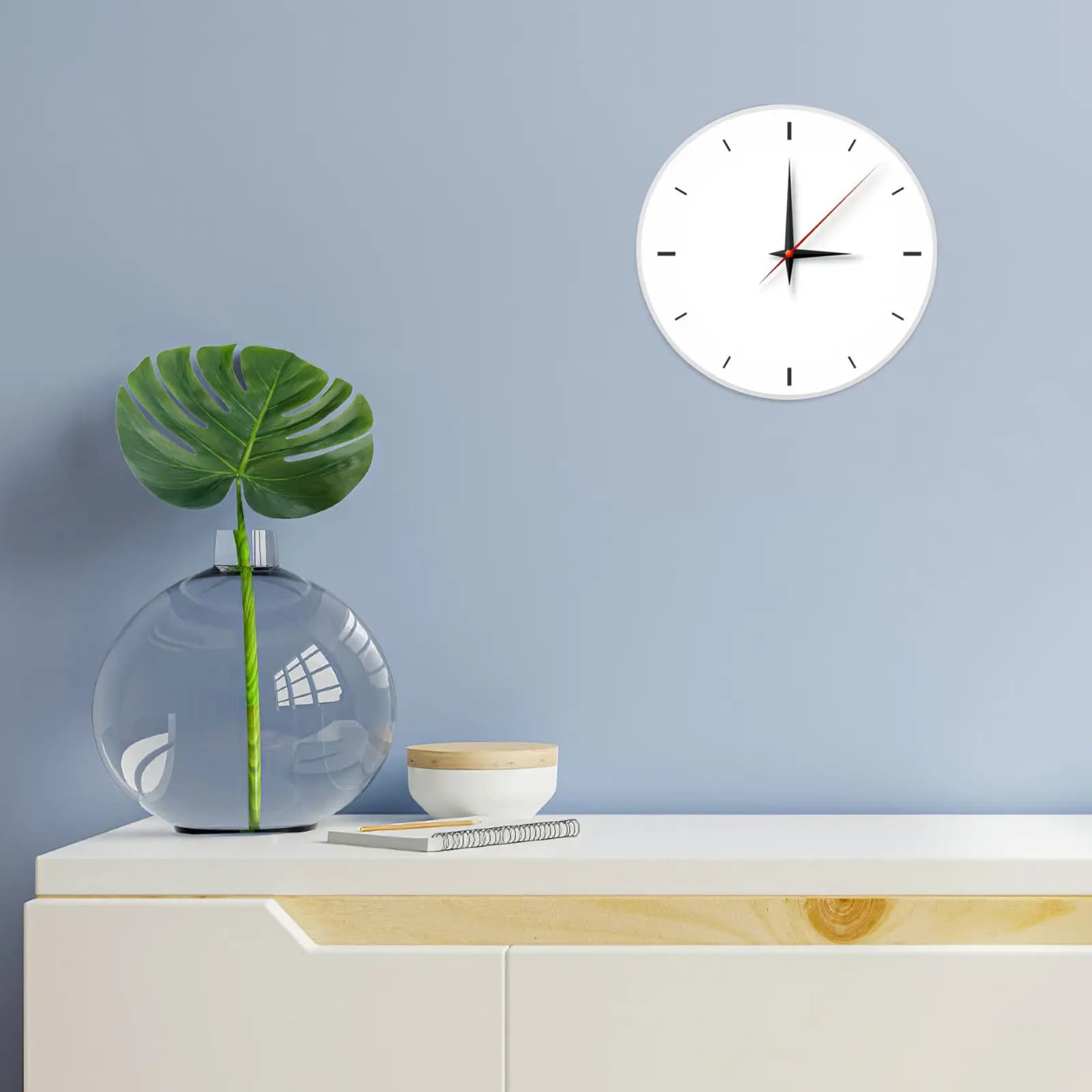 Metal Wall Clock Replacement Frame, 11.99 Inches, Straight Edge, Elegant Design, Fa-da-Te Parts for Modern Wall Clock