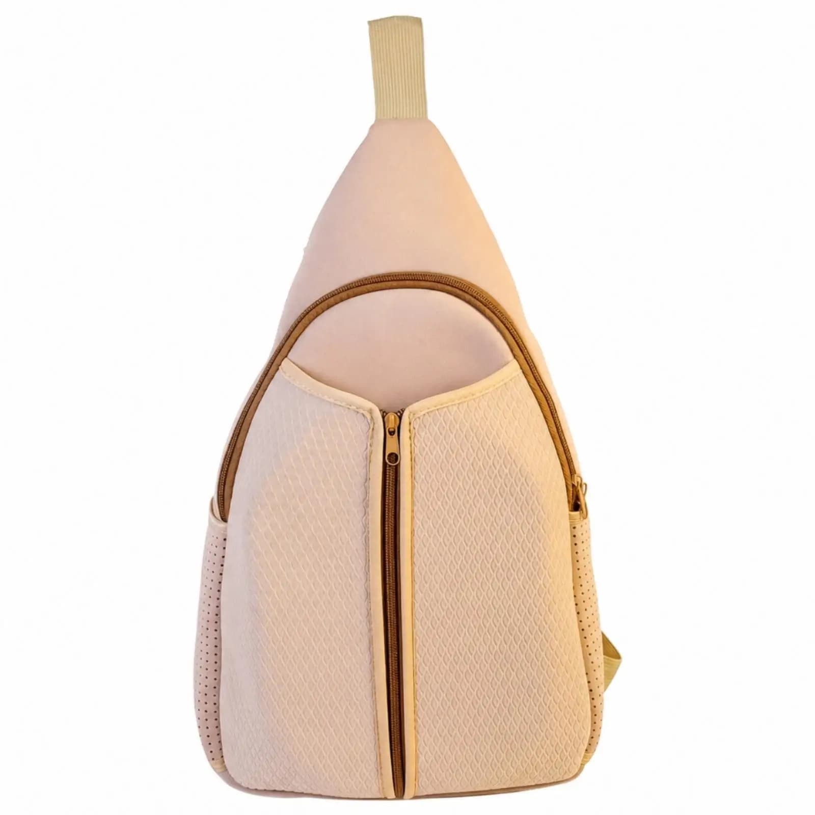 Athletic Racket Paddle Carrier Crossbody Bag for Pickleball Tennis Table Equipment Zippered Compartments Hands Free Carry Strap