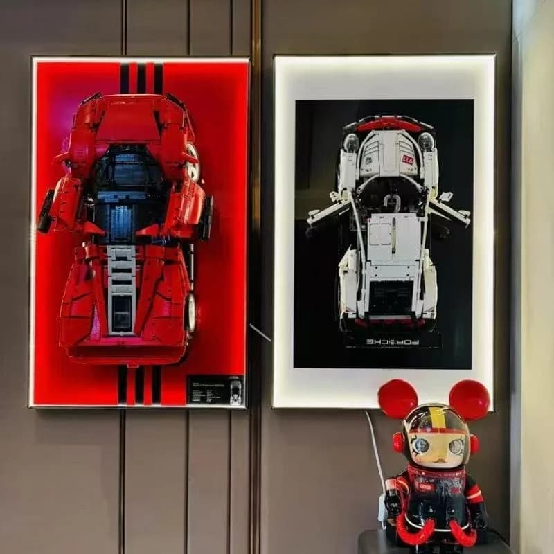 Solo Espositore da Parete Adatto per LEGO Technic Ferrari Daytona SP3 42143 Supercar Modello Mattoncini da Costruzione Giocattoli