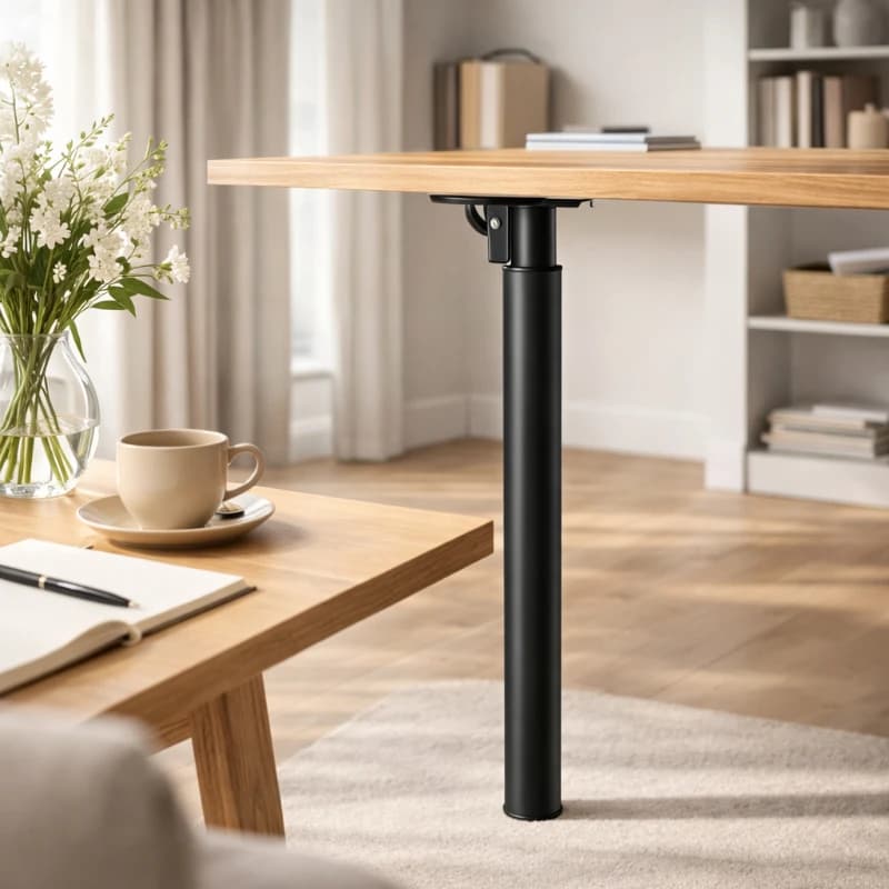 Foldable Height Adjustable Table Legs Commercial Iron Art Frame Home Table Adjust Rack Thick Non-Slip Stable Furniture Support