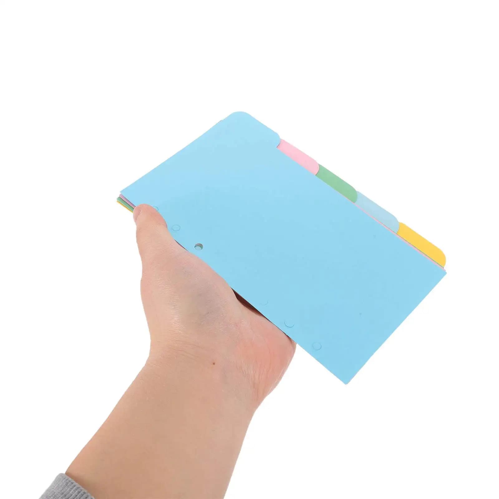 6 Set di Divisori per File A6 con Linguette, Separatori per Quaderni a Fogli Mobili, Indici per Planner Fai-da-Te, Scuola, Ufficio e Raccoglitori
