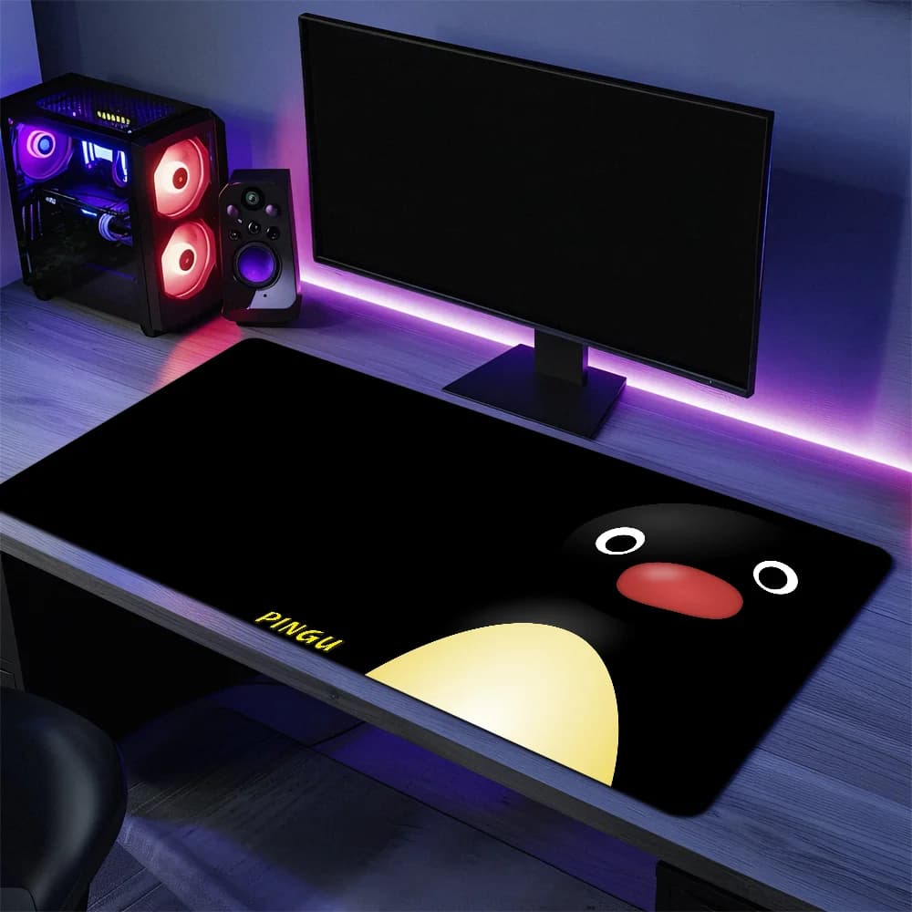 Tappetini per mouse Pinguino Pingu Mat antiscivolo Lockedge Office Student Gaming Tappetino per scrittura grande addensato Tappetino per mouse