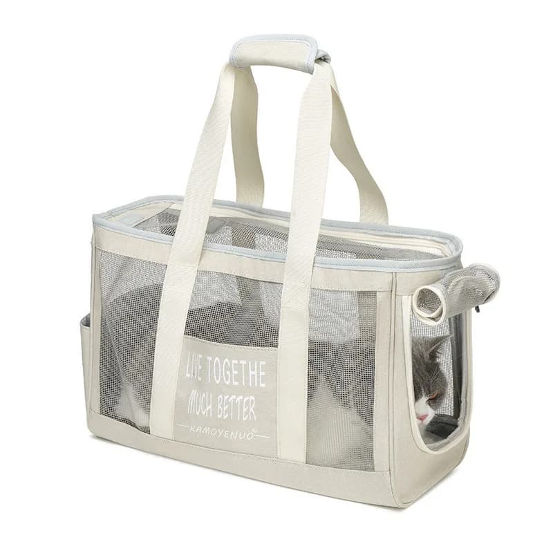 Borsa da trasporto traspirante per animali domestici, borsa da viaggio portatile con ventilazione per gatti e cani, borsa da esterno per gatti, borsa da trasporto per cani, alla moda