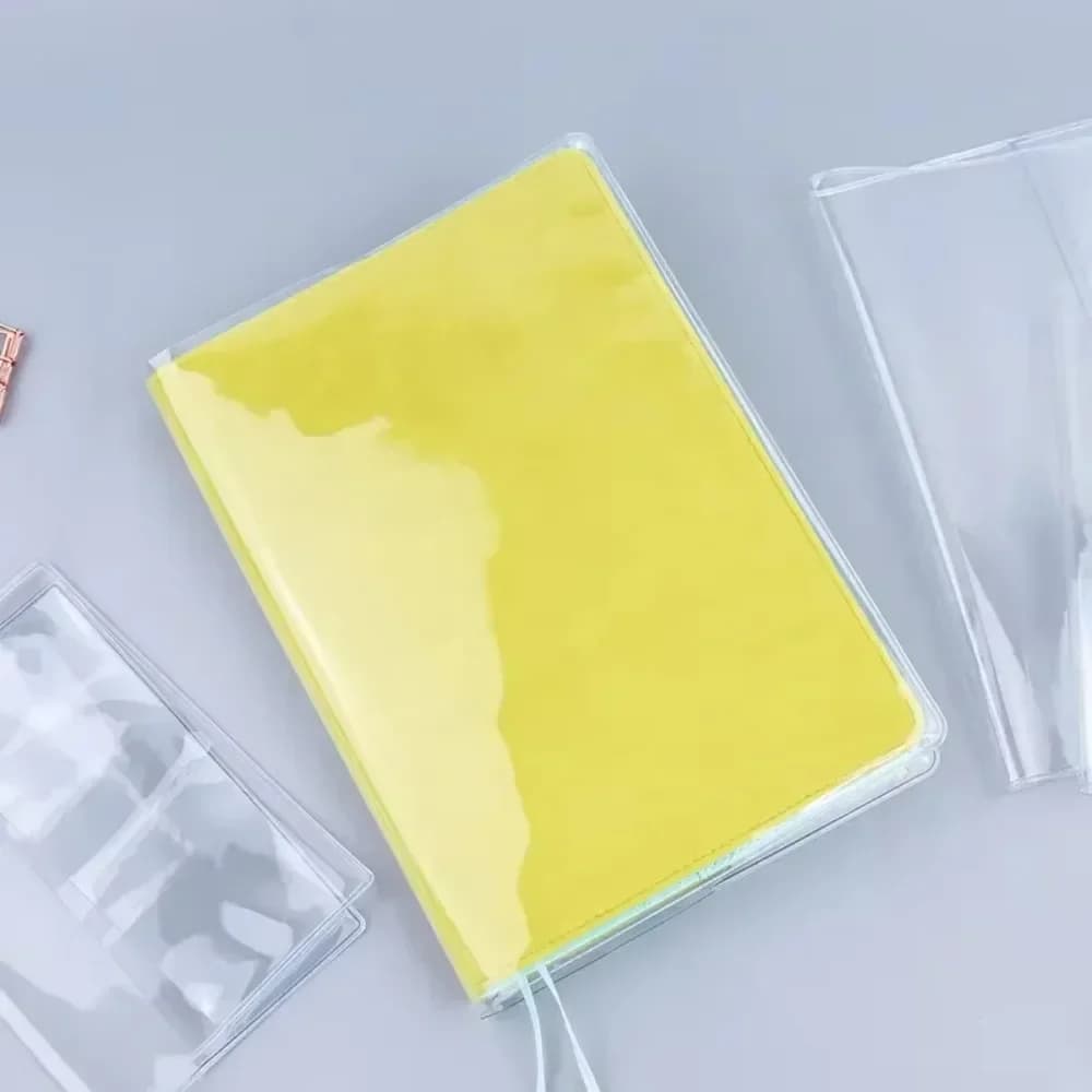 Custodia protettiva trasparente in PVC impermeabile per notebook A6 A5 Diario Planner Libro Diario Proteggi la copertura Forniture per ufficio