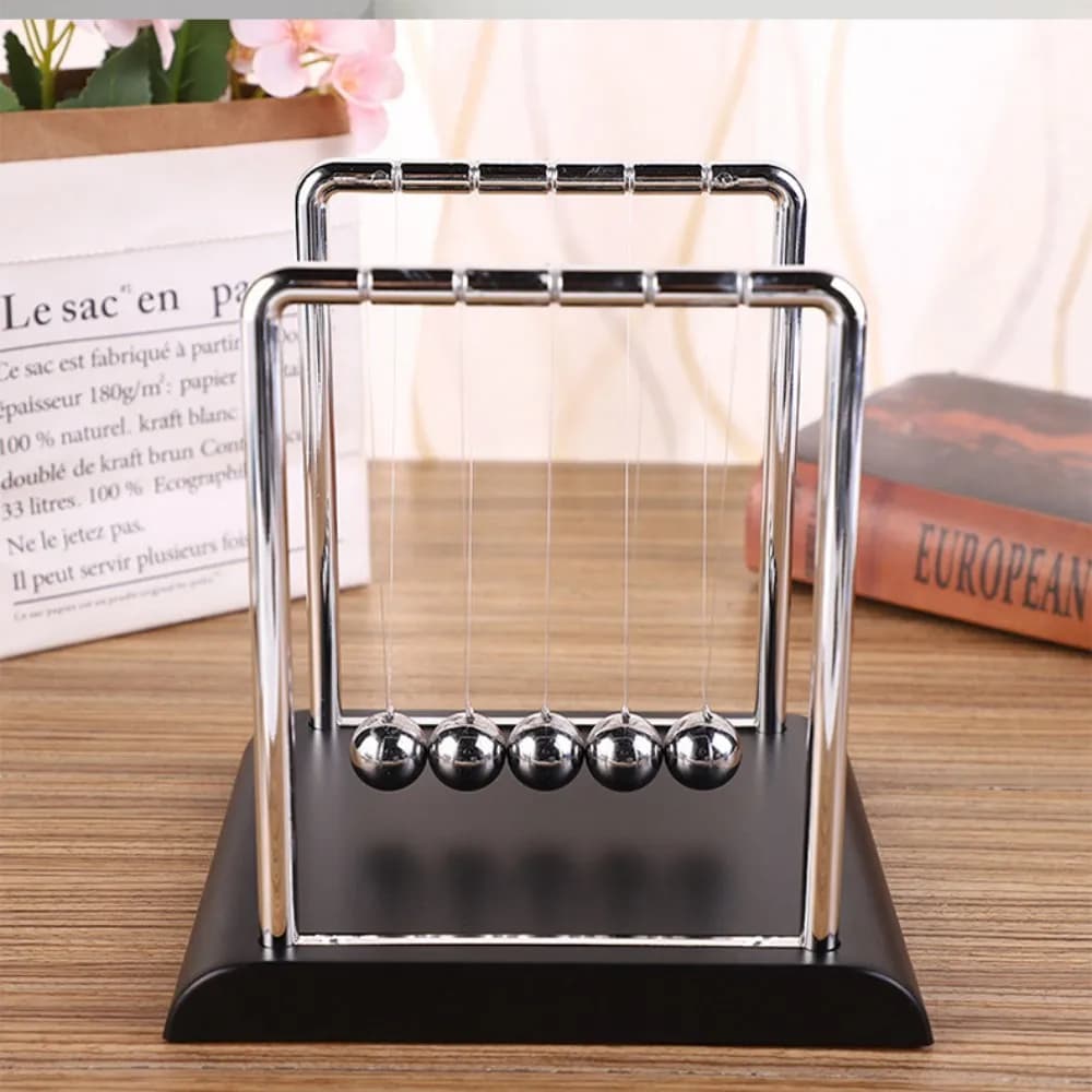 Newton cradle with steel balls, educational tool for physics, scientific pendulum, desk toy, antistress, gift, home decoration