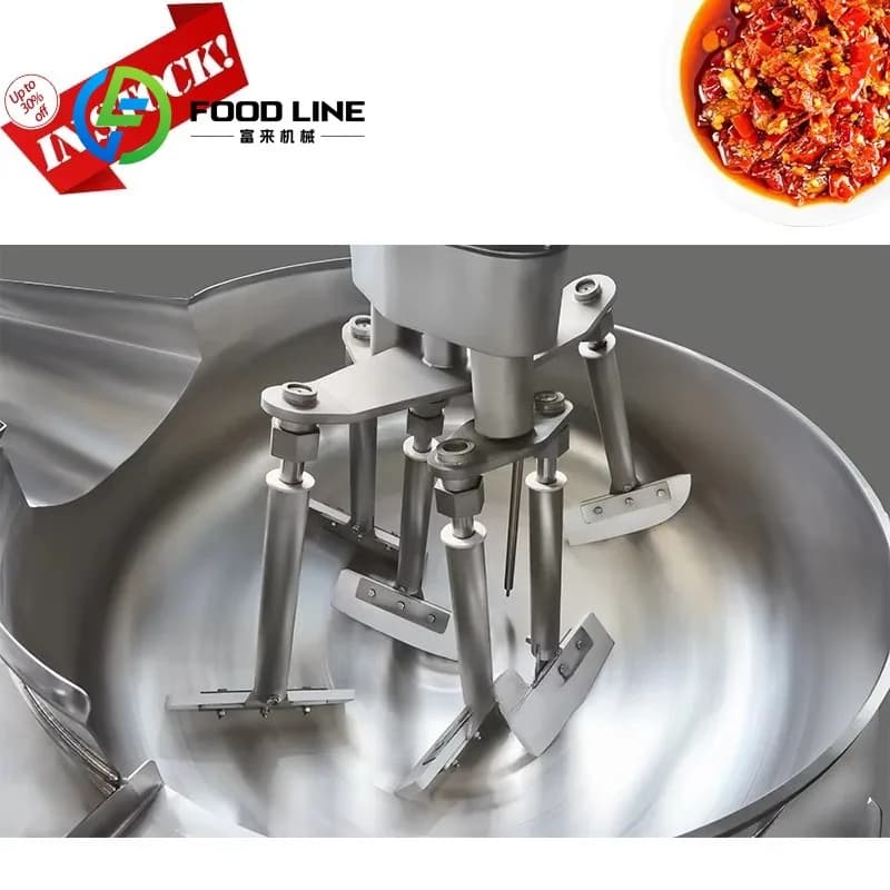Electric mixer for thermal oil with automatic 100 liters 600 liters heater for cooking custom sauce paste