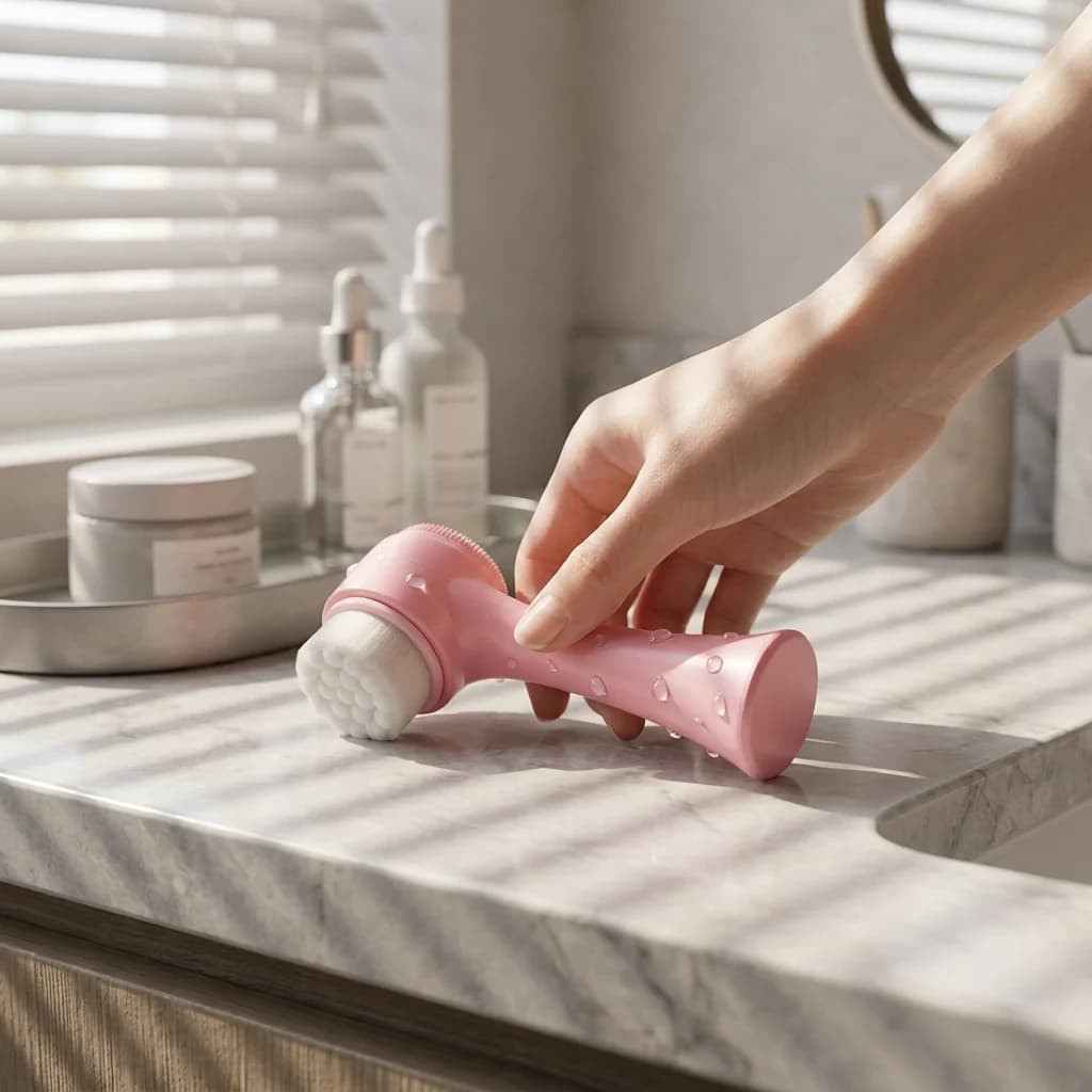 1PC Handheld Silicone Facial Cleansing Brush Manual Makeup Remover Auxiliary Skin Care Tool