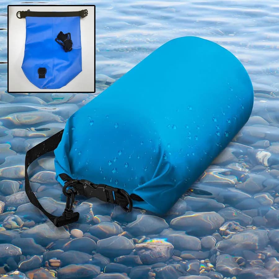 Dry Sack/Floating Waterproof Bag 35x17cm for Boating, Kayaking, Hiking, Snowboarding, Camping, Rafting, Fishing and Backpacking