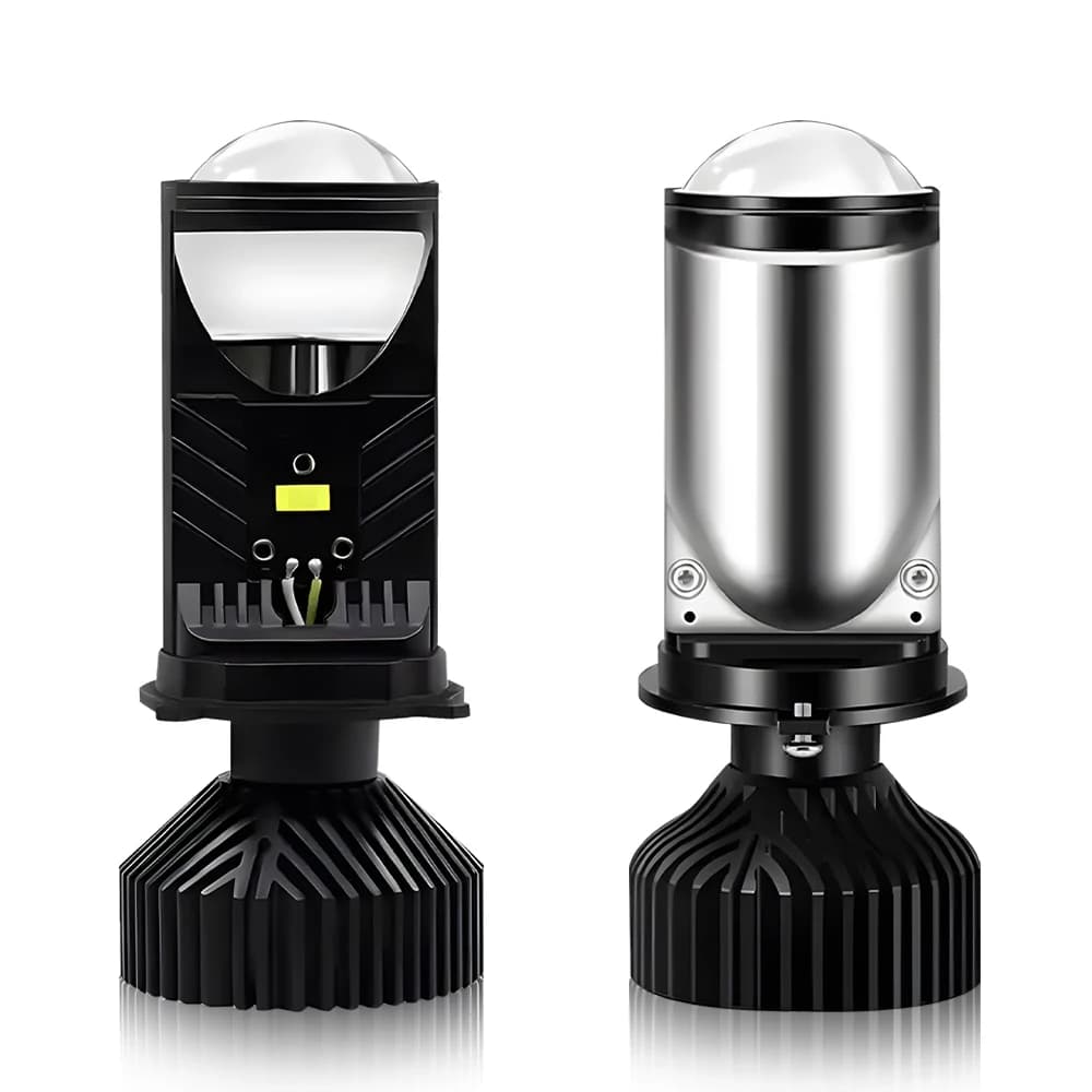 2 Pezzi Lente Proiettore Bi-LED H4 30000LM Plug&Play Mini Lampadina Auto Canbus Faro Auto Turbo Dual High Low Beam Plug&Play 12V