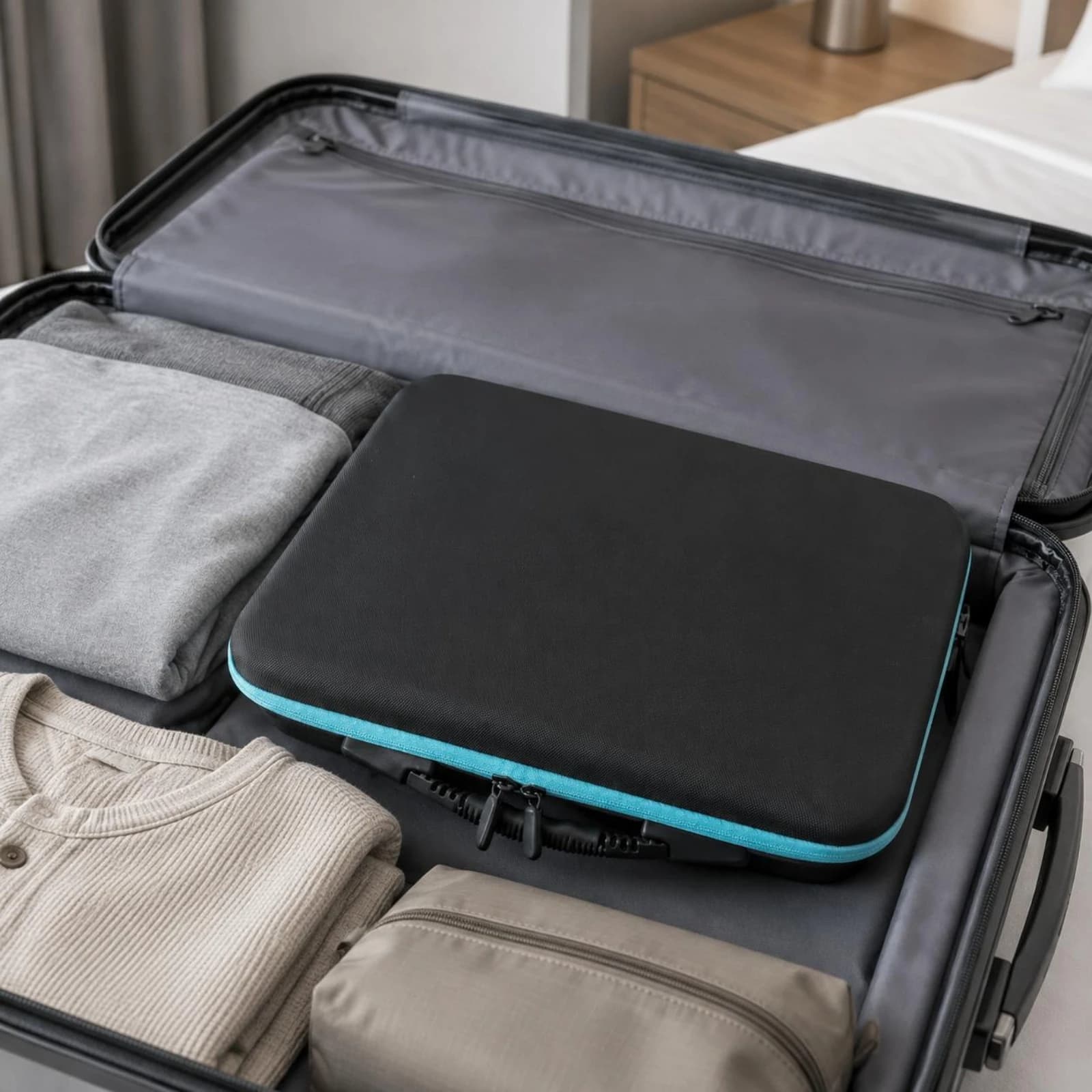 Essential Oil Storage Case Hard Shell Essential Oil Bottle Case Mesh Panel Shockproof