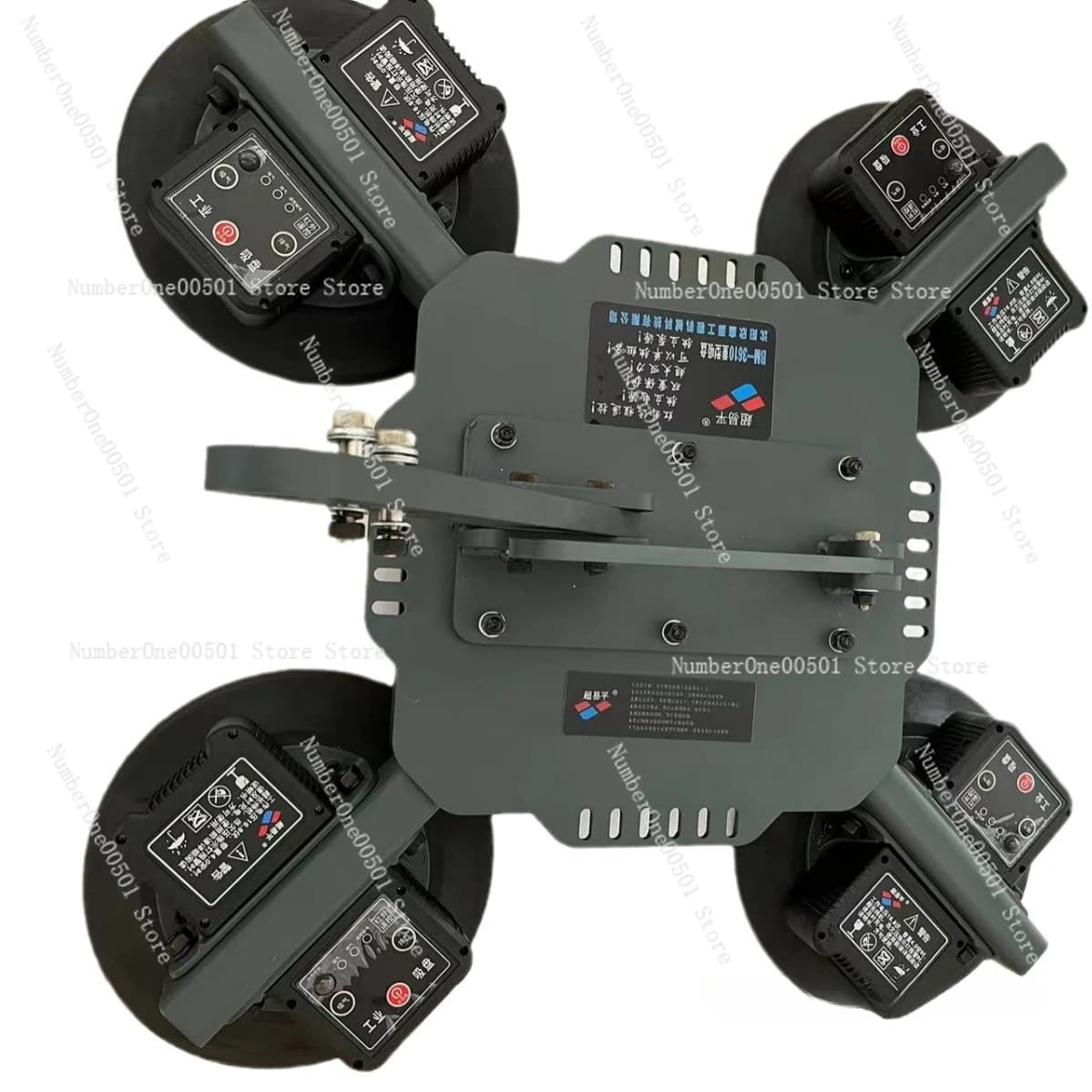 Set di 4 cuscinetti con ventosa di sollevamento per carichi pesanti da 270 mm per sistema di movimentazione sicura multi-superficie in vetro per piastrelle di pietra