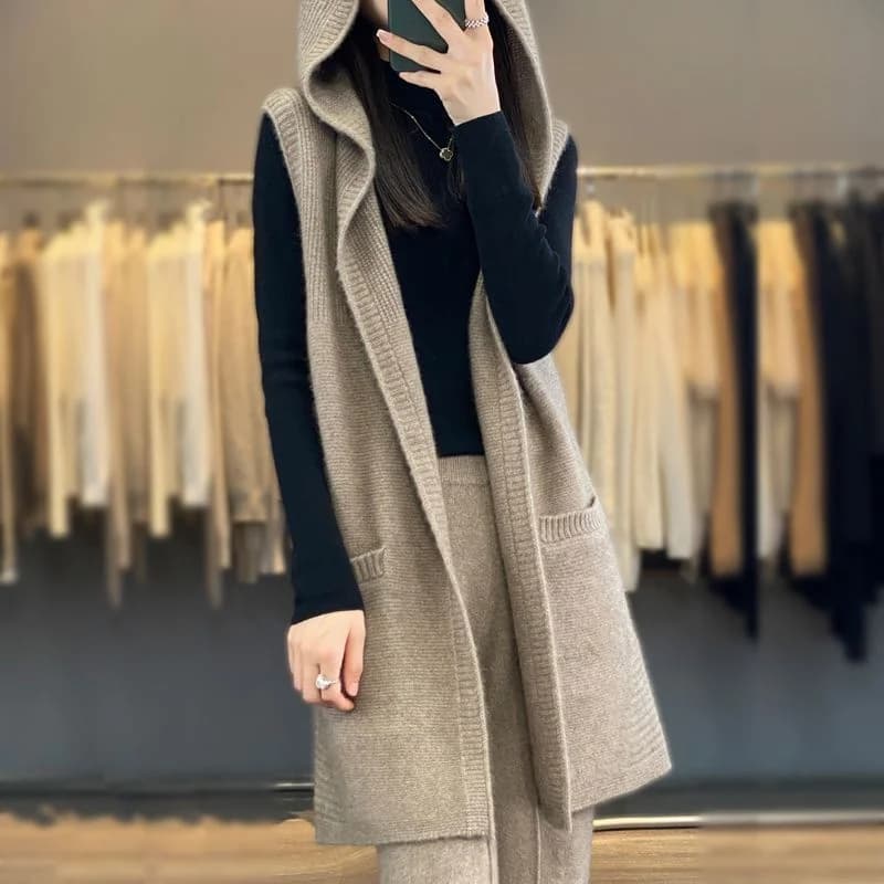 Cappotto da donna senza maniche coreano di grandi dimensioni 5XL Cappotto da donna primavera autunno maglione gilet giacca da donna gilet medio lungo stili capispalla da donna