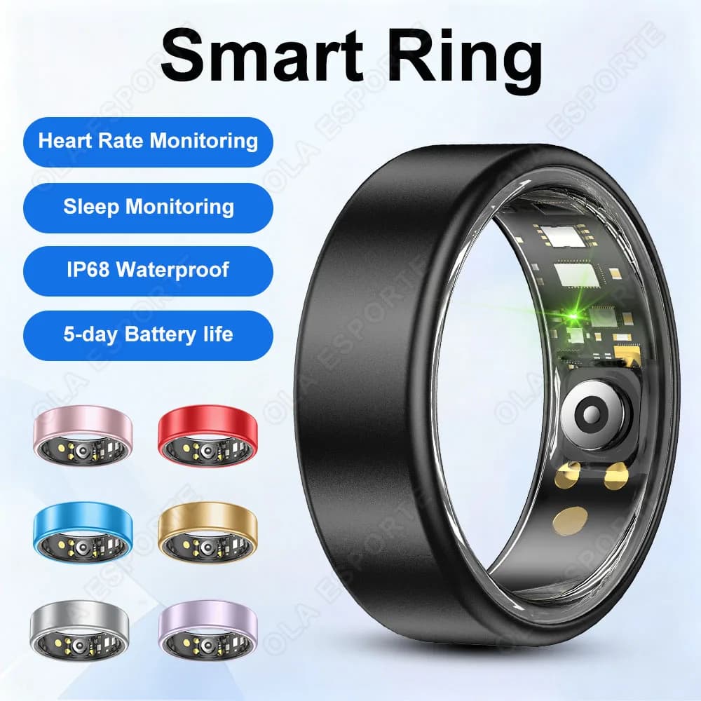 Nuovo Anello Smart 2026 con Custodia di Ricarica, Monitoraggio Fitness, Sport, Salute e Sonno, Lunga Durata della Batteria, Anello Smart alla Moda per Uomini e Donne