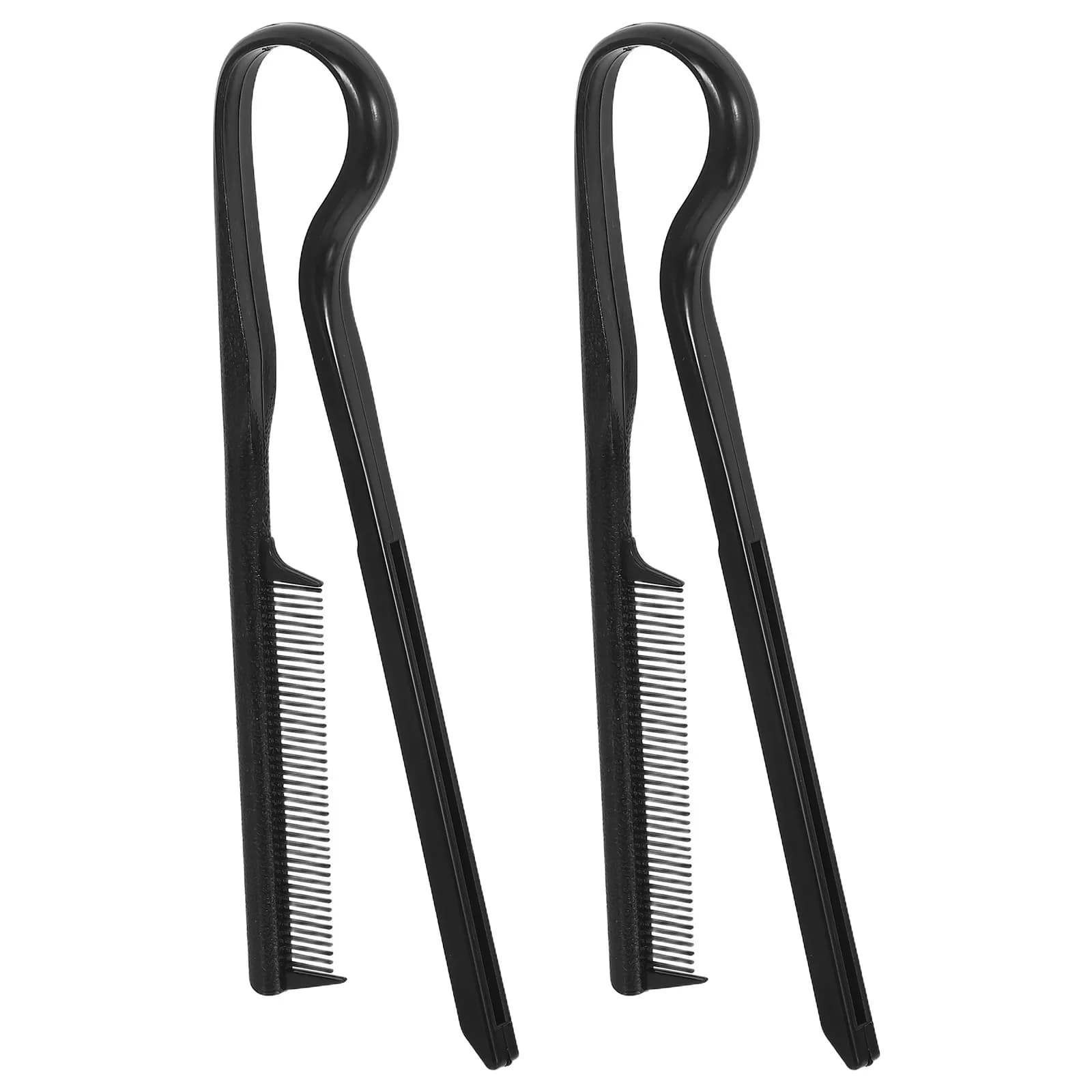 Pettine per capelli a forma di V da 2 pezzi per lisciare i capelli, protezione dal calore, strumento per lo styling, pettine professionale per parrucchieri Smooth-Up