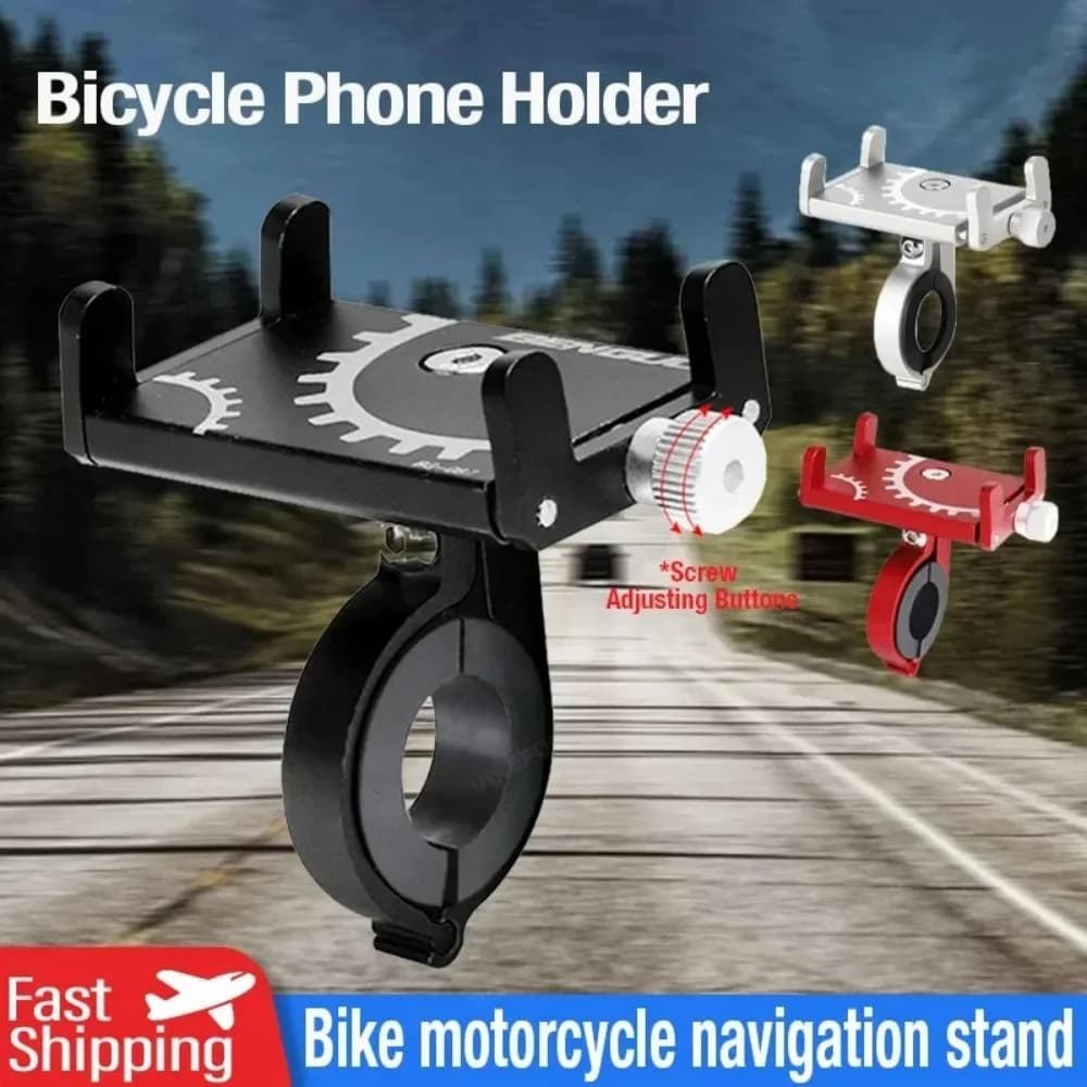Supporto per telefono da bicicletta Supporto universale per cellulare GPS in metallo Equitazione MTB Staffa per supporto per moto Clip antiscivolo per manubrio per bici da moto